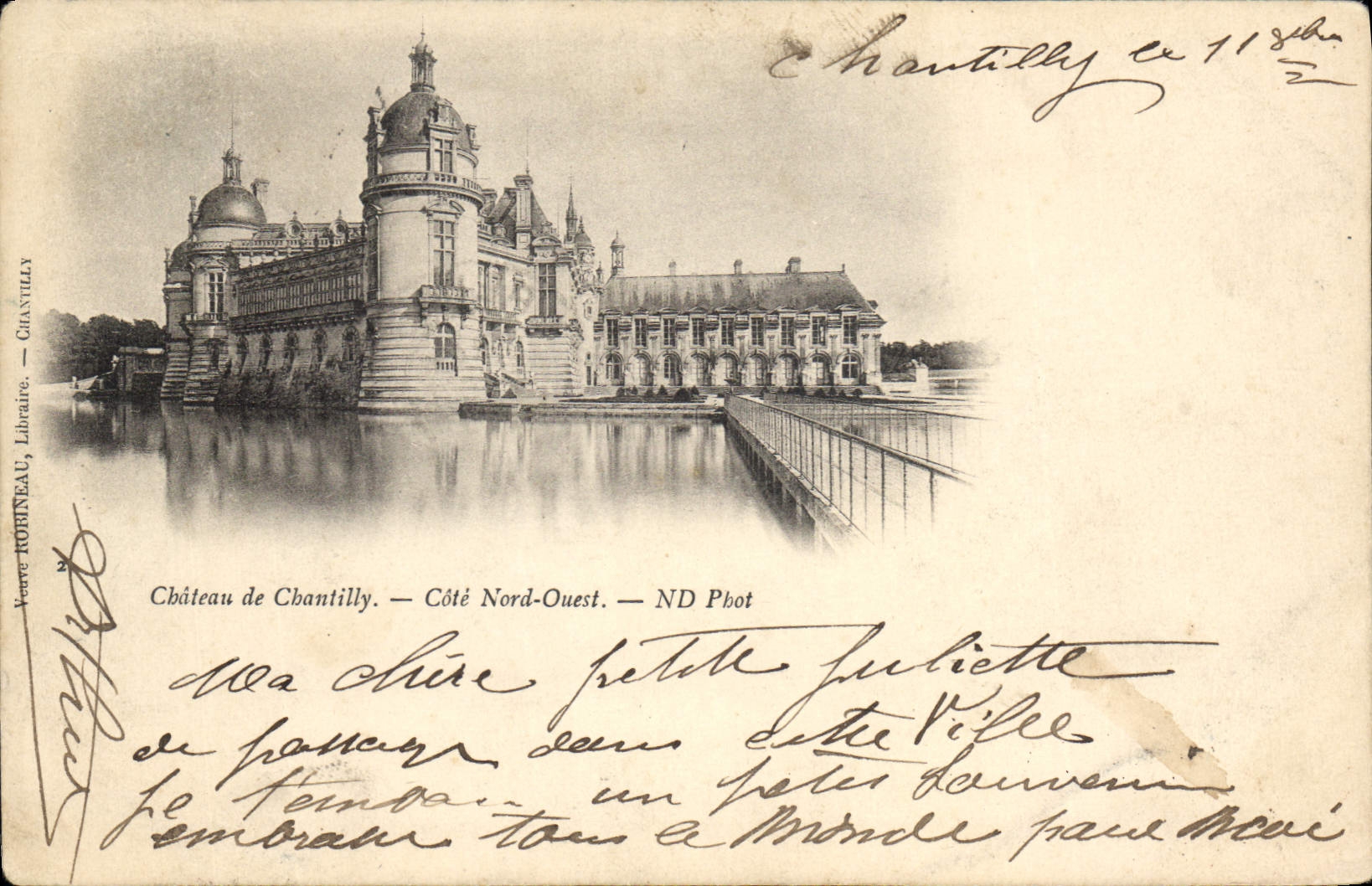 CPA Chateau de Chantilly Cote Nord Ouest 