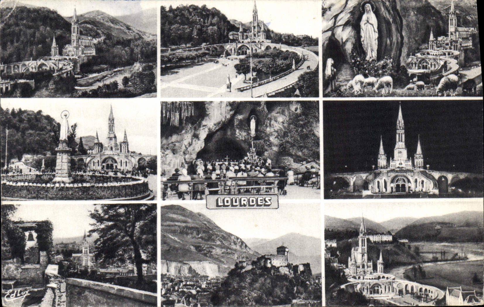 CPA Lourdes La Basilique l'Apparition la Vierge Couronnee