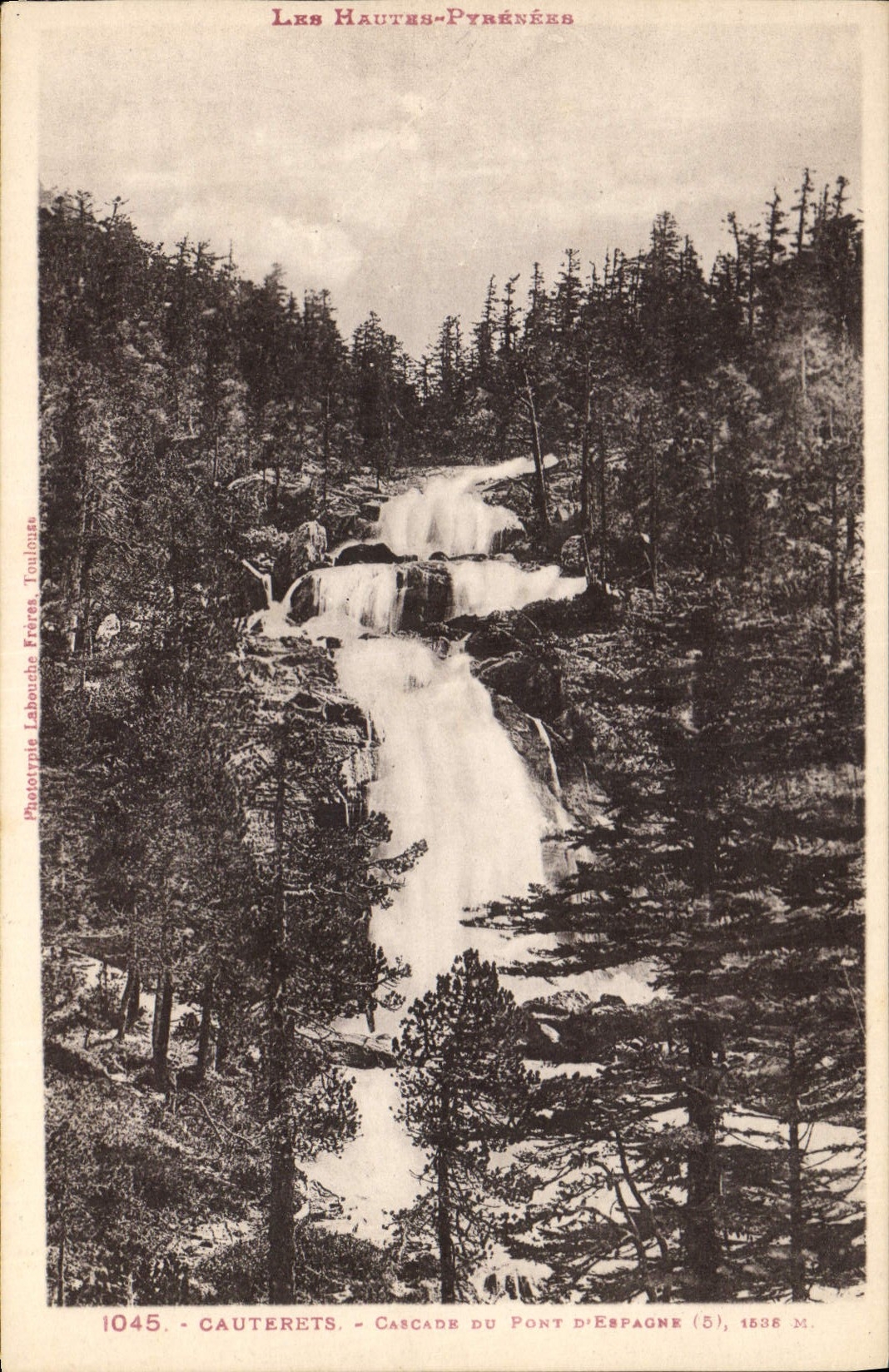 CPA Cauterets Cascade du Pont d'Espagne 