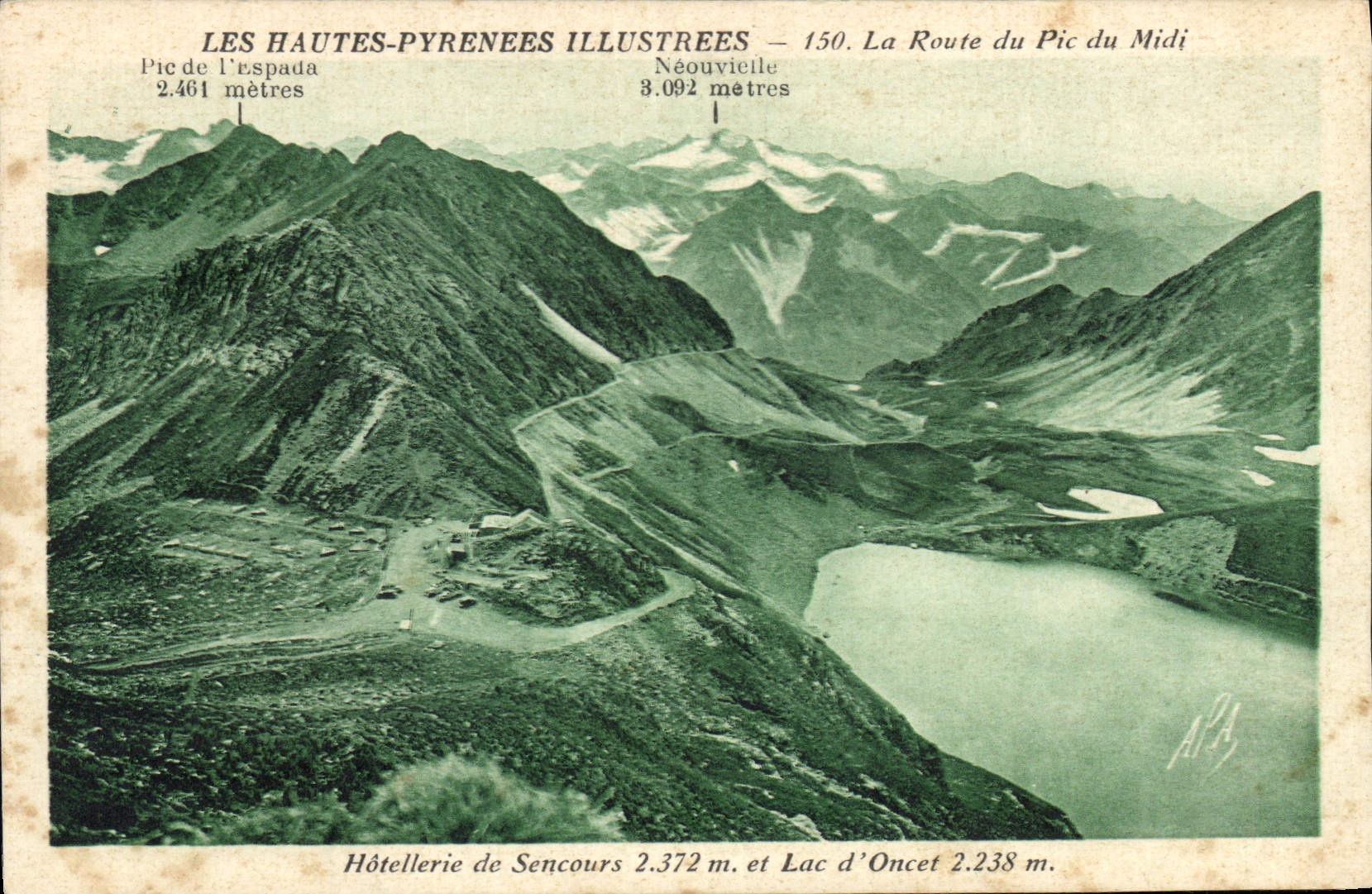 CPA Les Hautes Pyrenees Illustrees La Route du Pic du Midi 