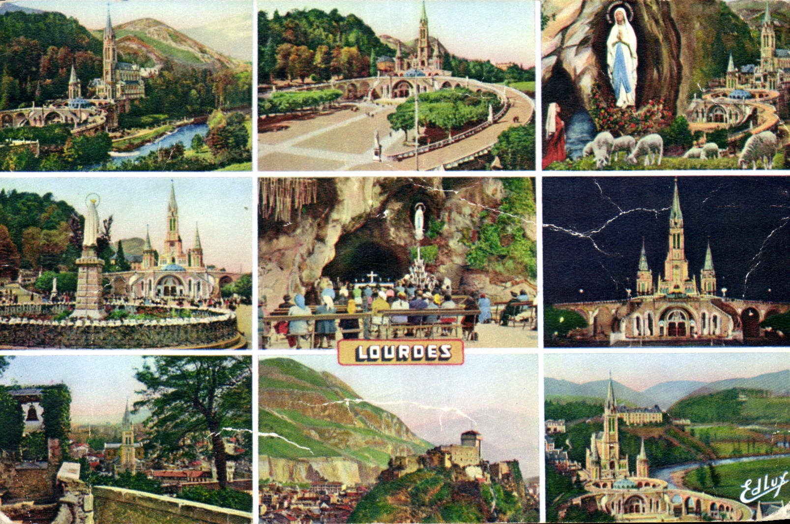 CPA Lourdes La Basilique l'Apparition 