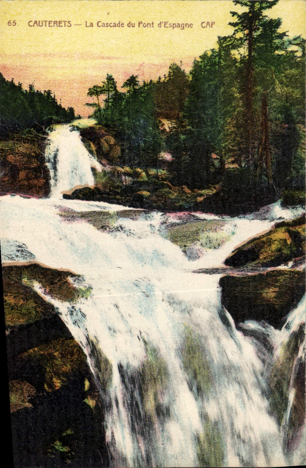 CPA Cauterets La Cascade du Pont d'Espagne