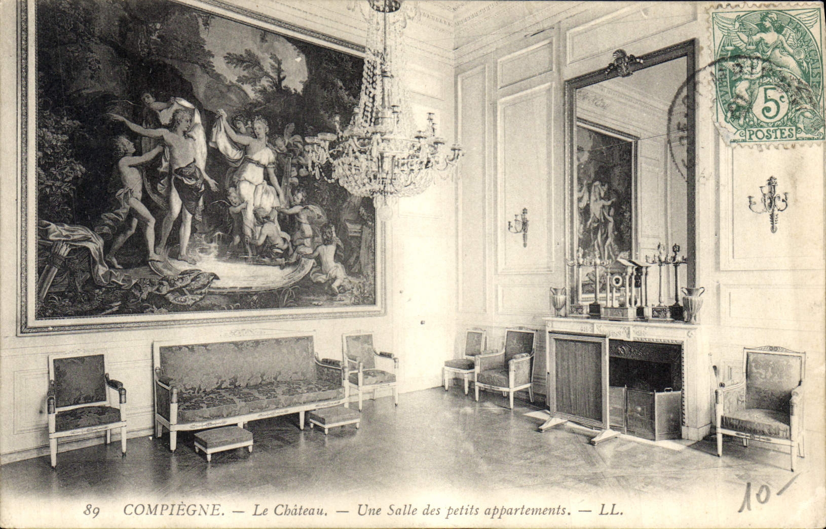 CPA Compiegne Le Chateau Une Salle des petits appartements