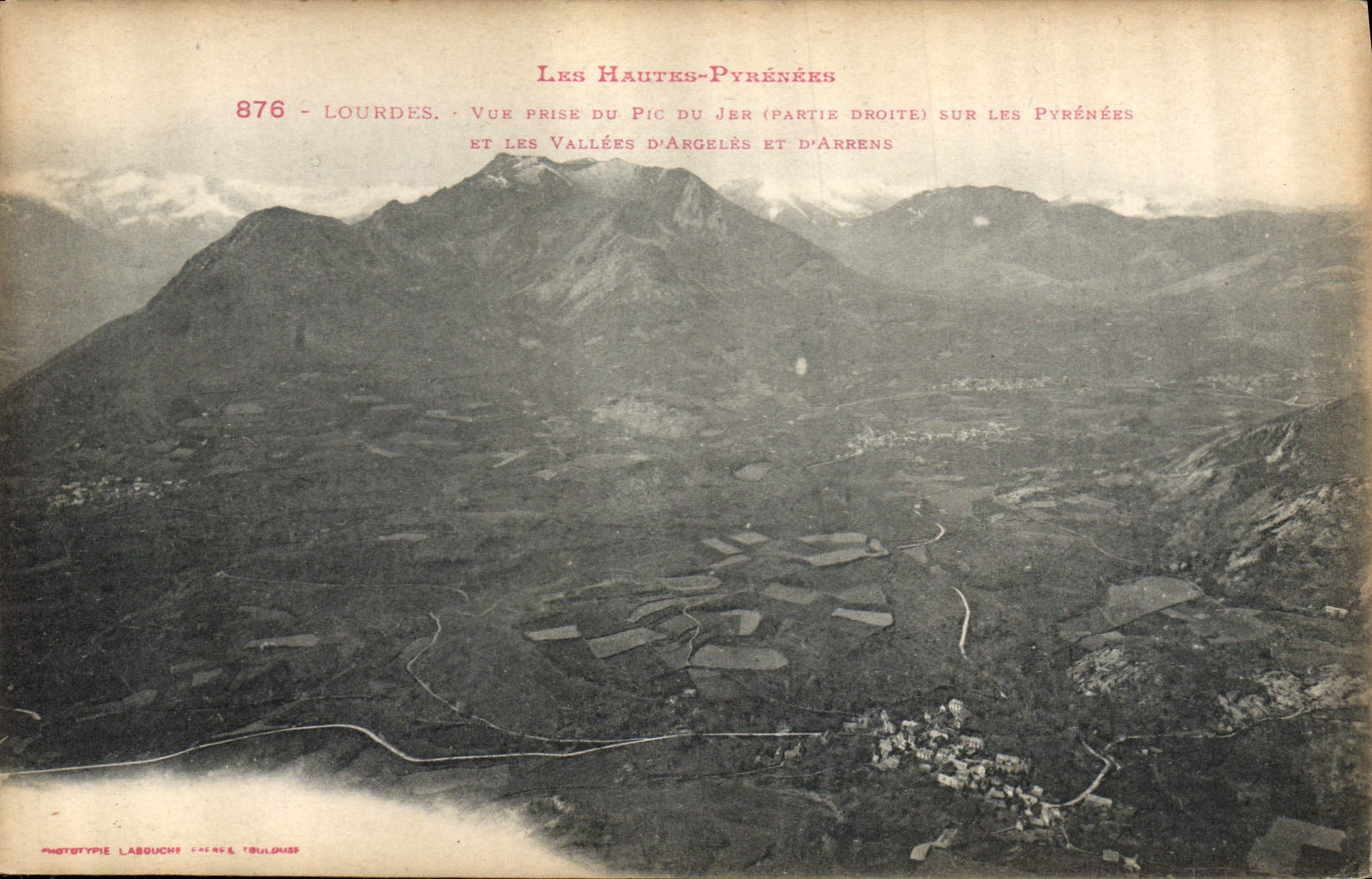 CPA Lourdes Vue prise du Pic du Jer 