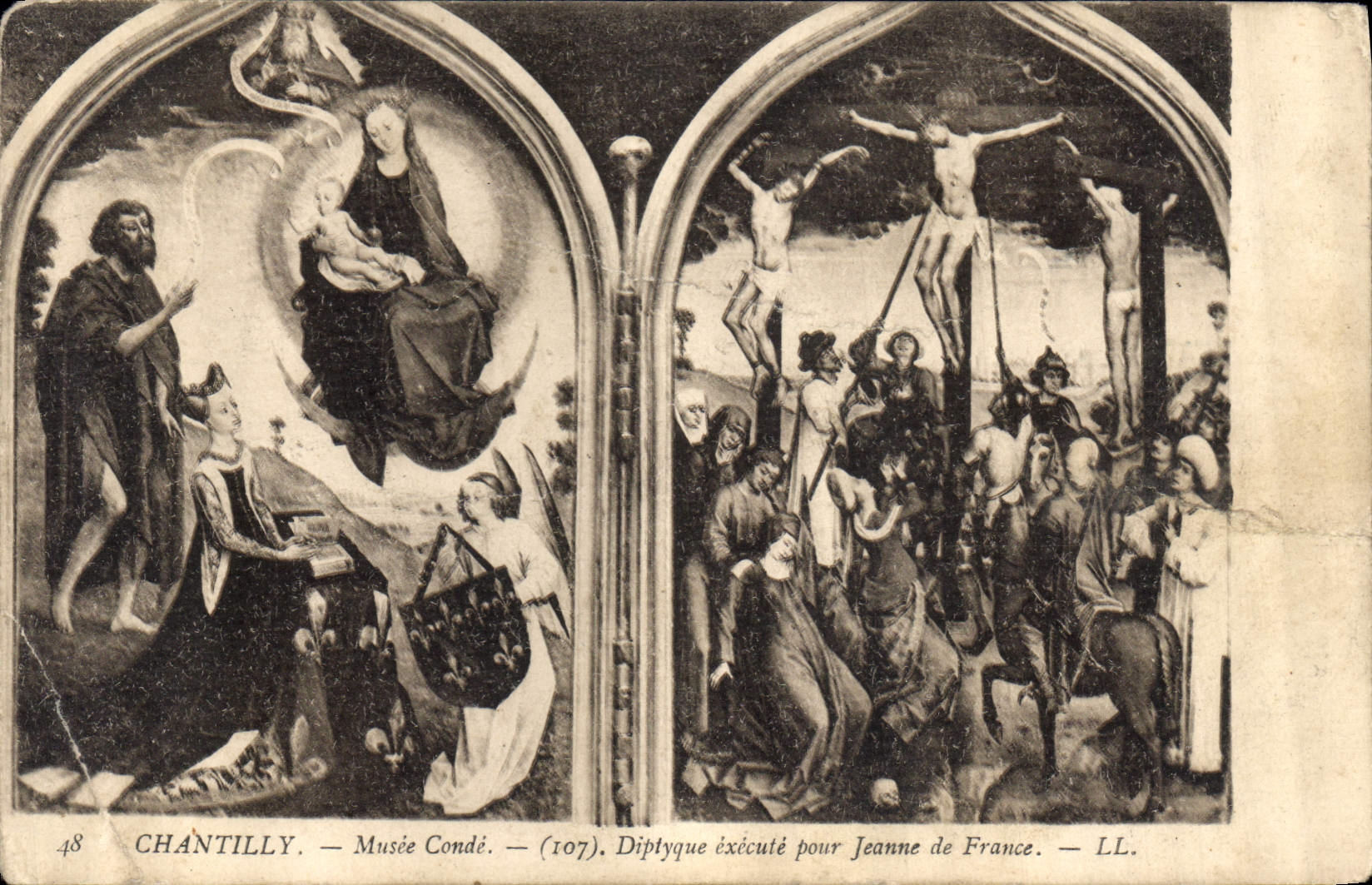 CPA Chantilly Musee Conde Diptyque execute pour Jeanne de France