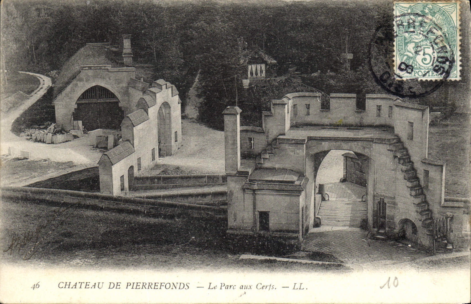 CPA Chateau de Pierrefonds Le Parc aux Cerfs 