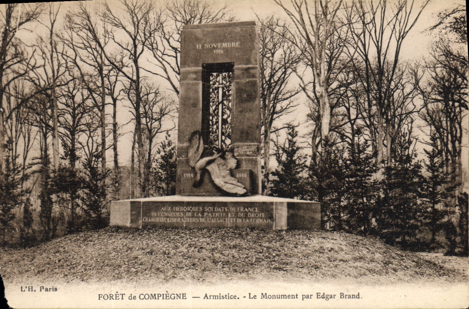 CPA Foret de Compiegne Armistice Le Monument par Edgar Brand