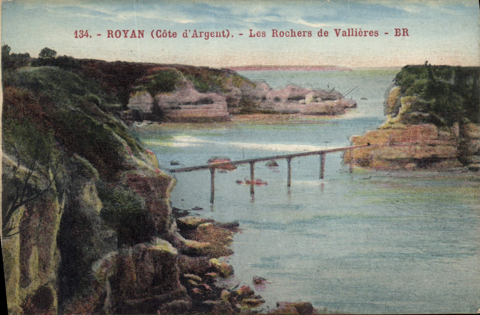CPA Royan Cote d'Argent Les Rochers de Vallieres 