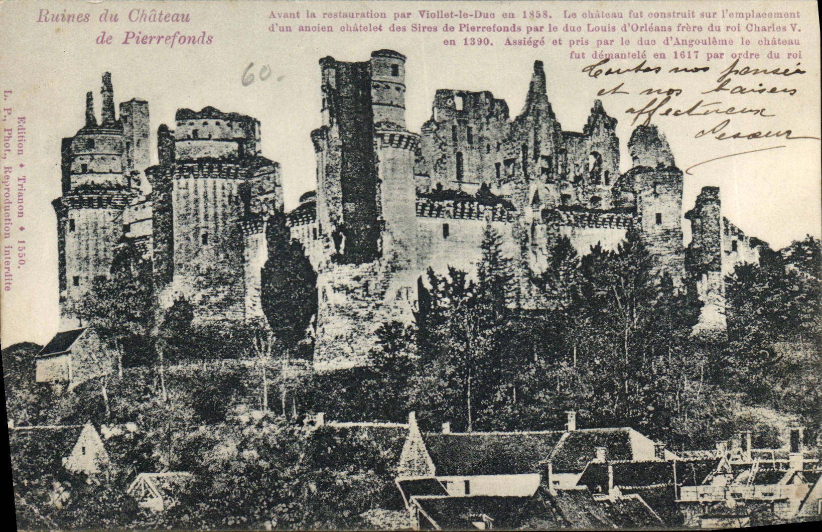 CPA Ruines du Chateau de Pierrefonds 