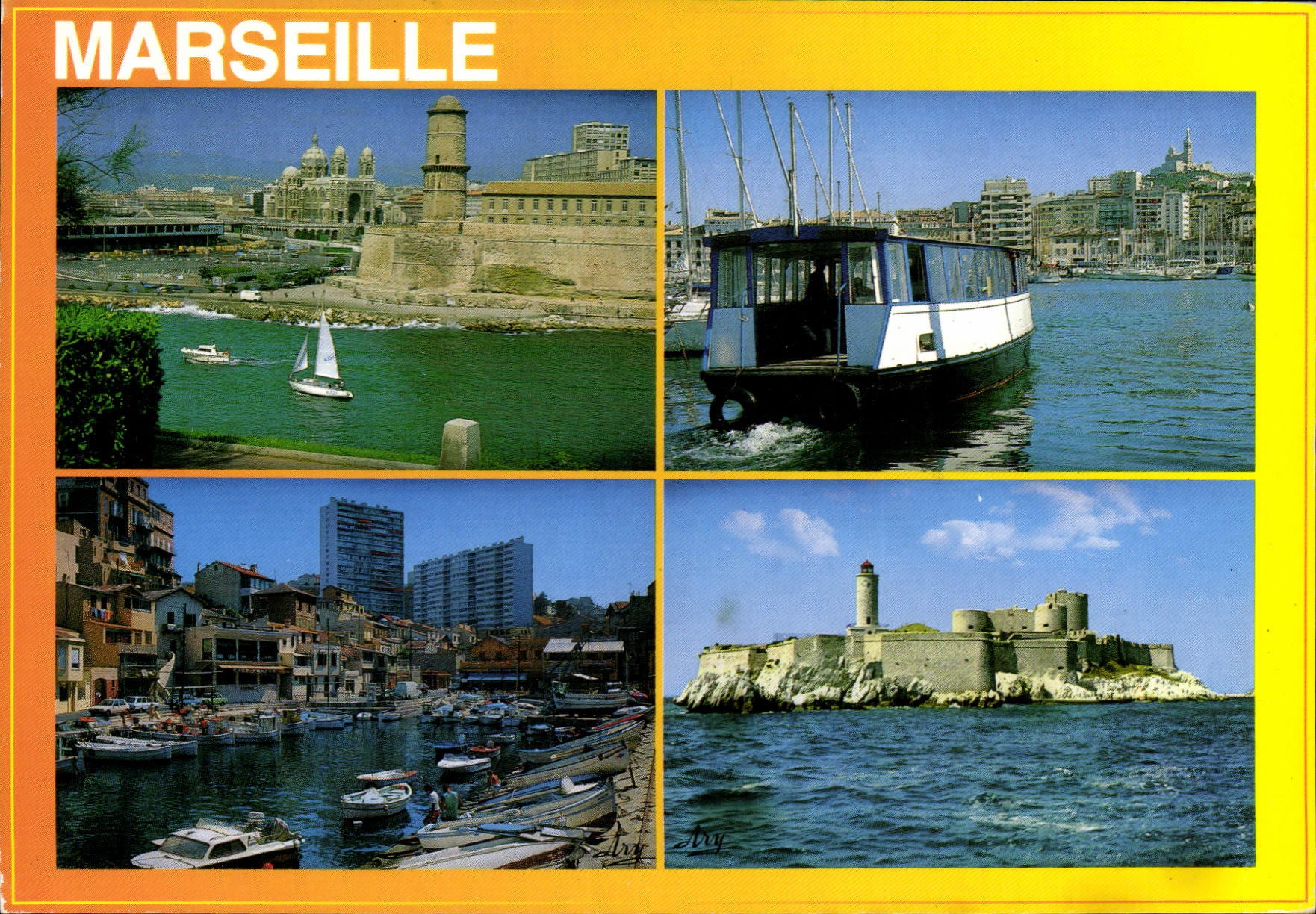 CPM Marseille Fort St Jean et Cathedrale 