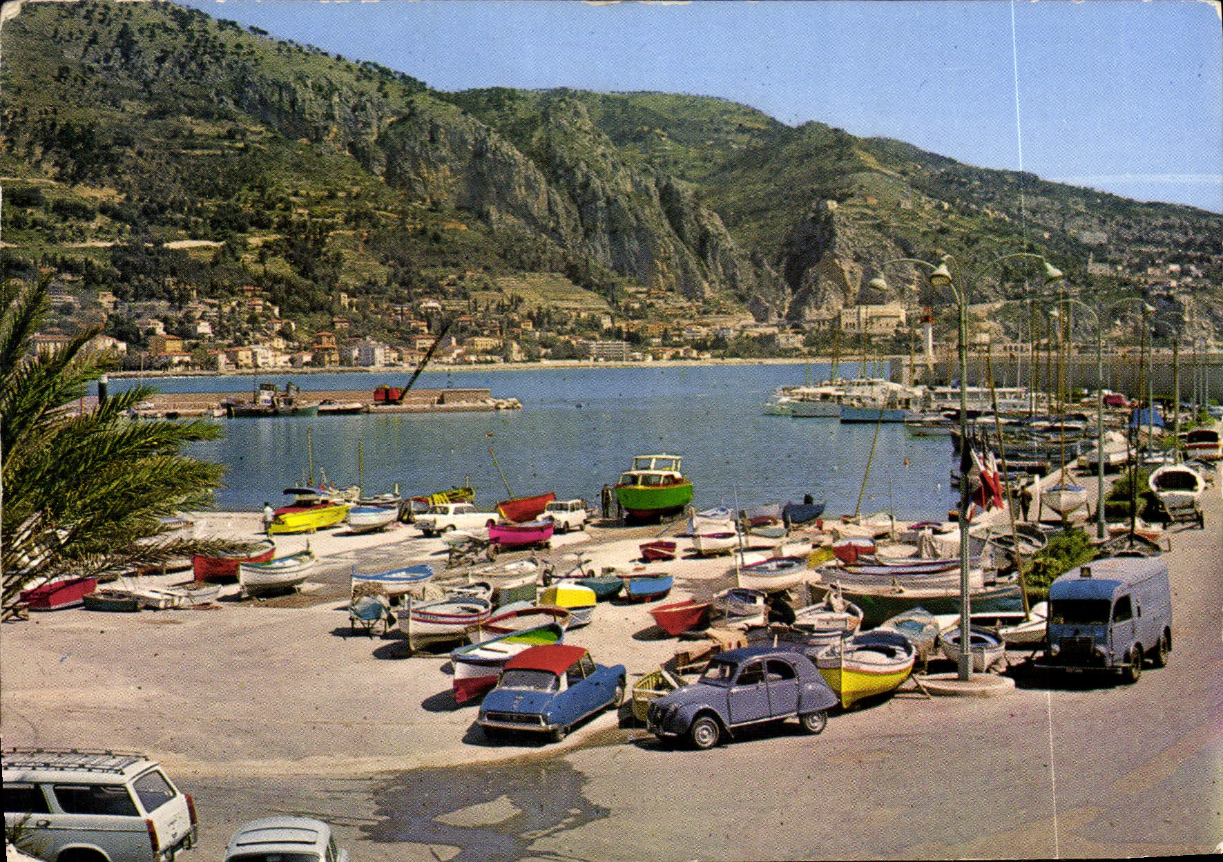 CPM Menton AM Le Port Garavan et la Frontiere