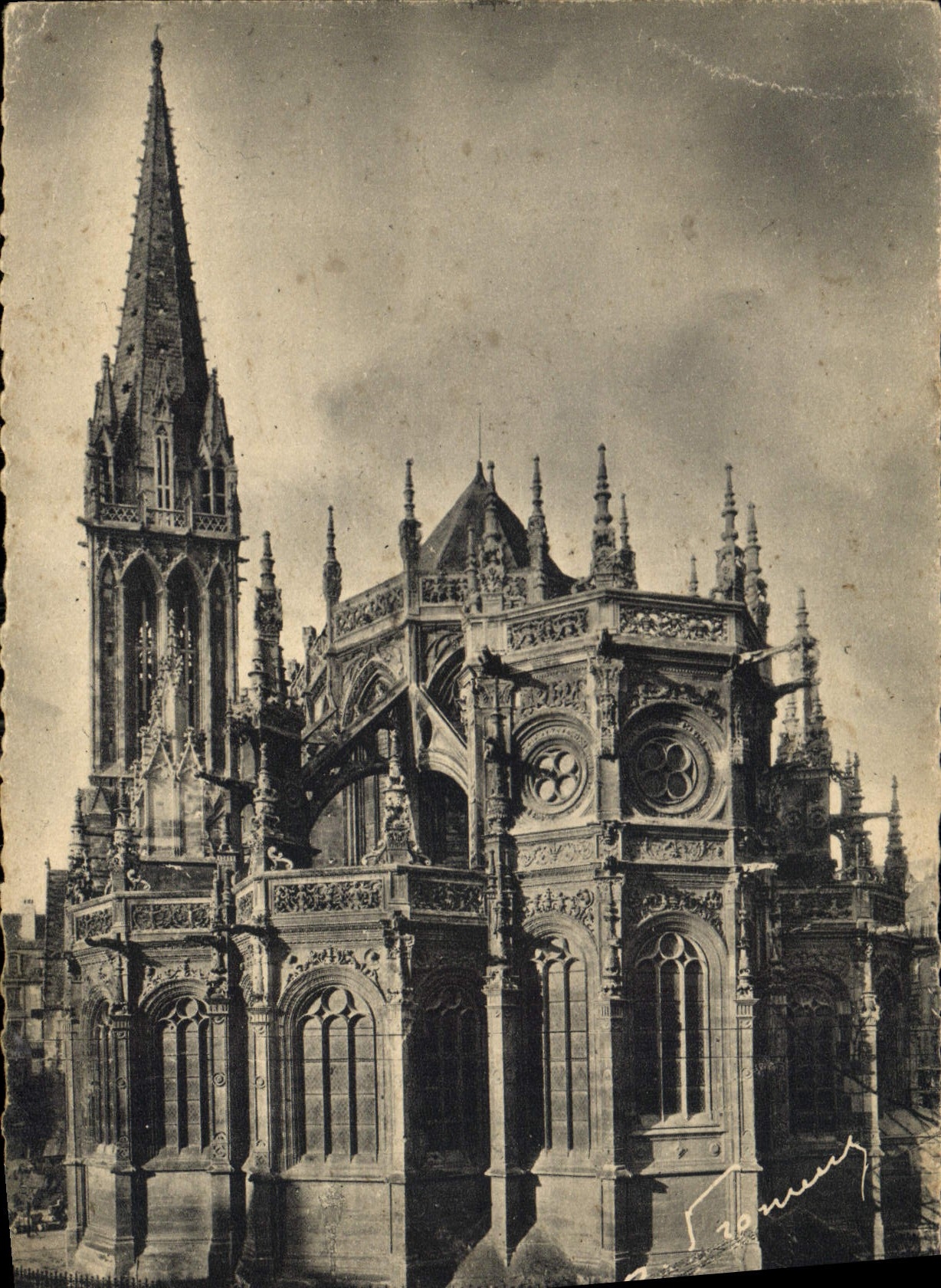 CPM Caen Abside de l'eglise Saint Pierre XVI S 