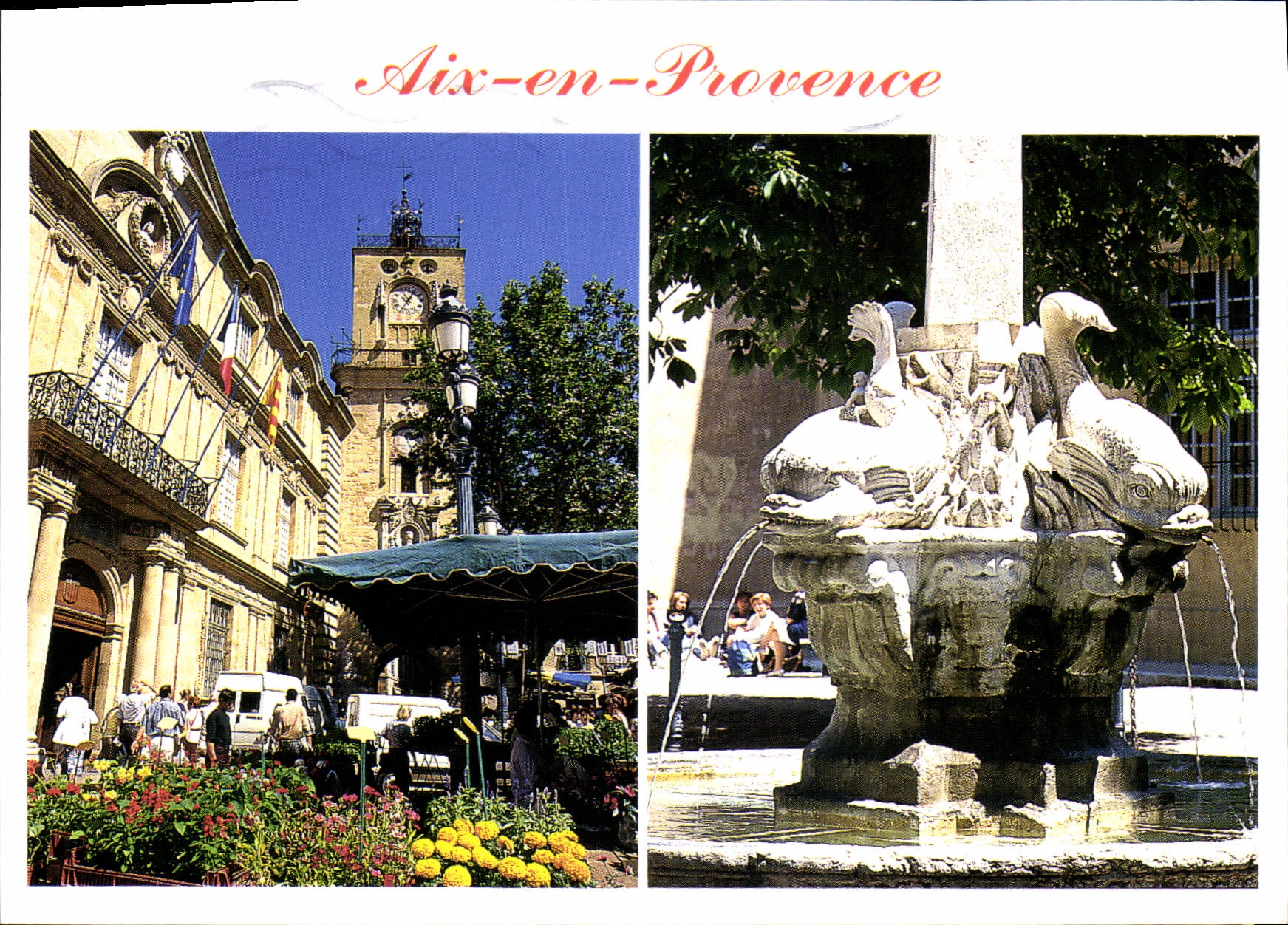 CPM Lumiere et beaute de la Provence Aix en Provence cite du Roi Rene l'Hotel de Ville et son Balcon