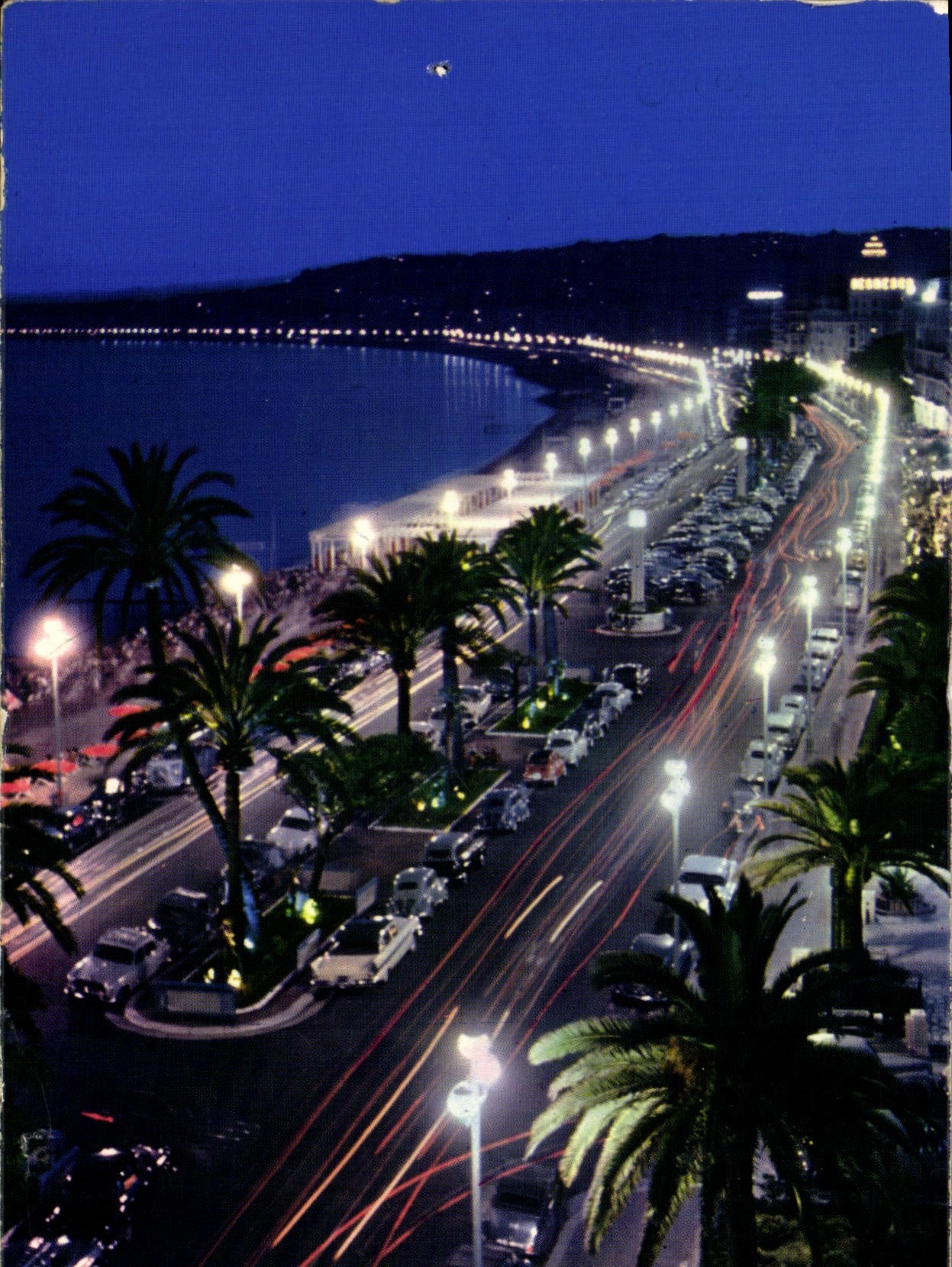 CPM Nice la Nuit Promenade des Anglais 