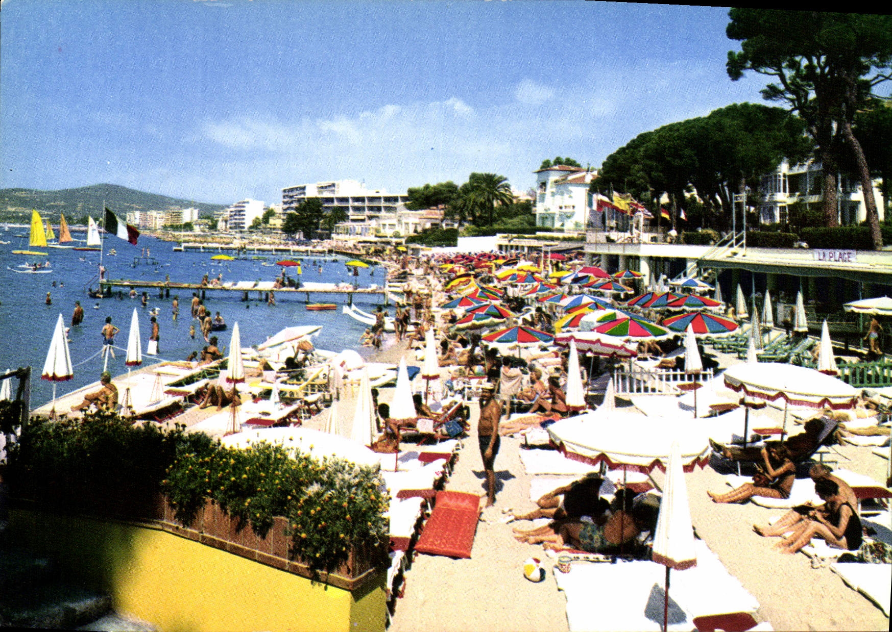 CPM La Cote d'Azur Juan les Pins la Plage devant la Pinede 