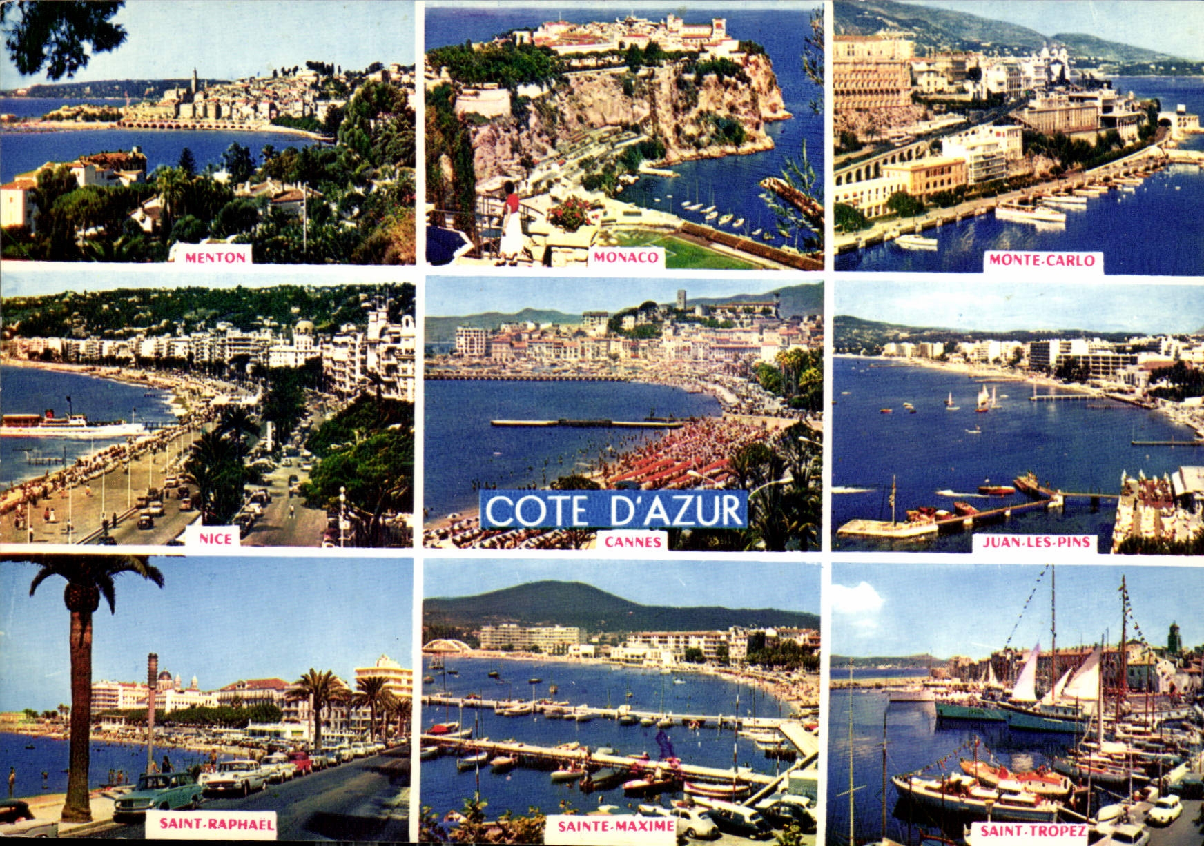CPM Reflets de la Cote d'Azur Cote d'Azur Menton Monaco Monte-Carlo Nice Cannes Saint-Tropez