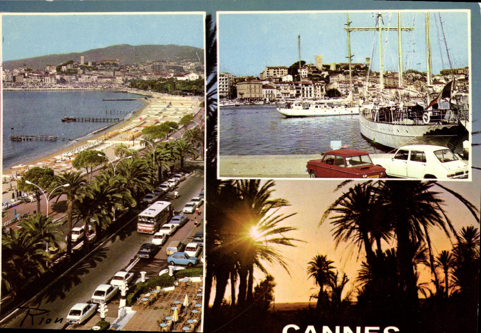 CPM La Cote d'Azur inoubliable Cannes La Croisette Le Suquet