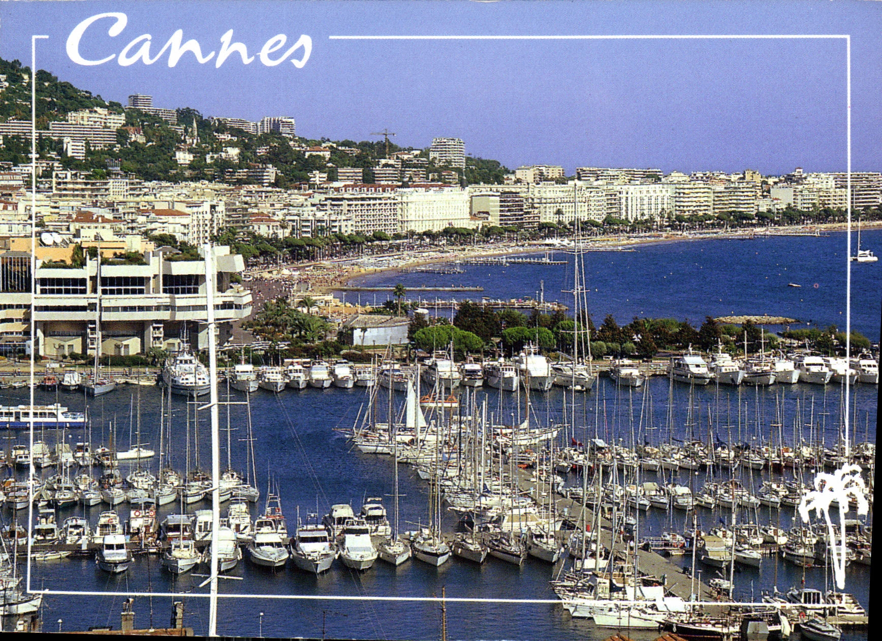 CPM La Cote d'Azur Inoubliable French Riviera Cannes A M le Palais du Festival et la Croisette