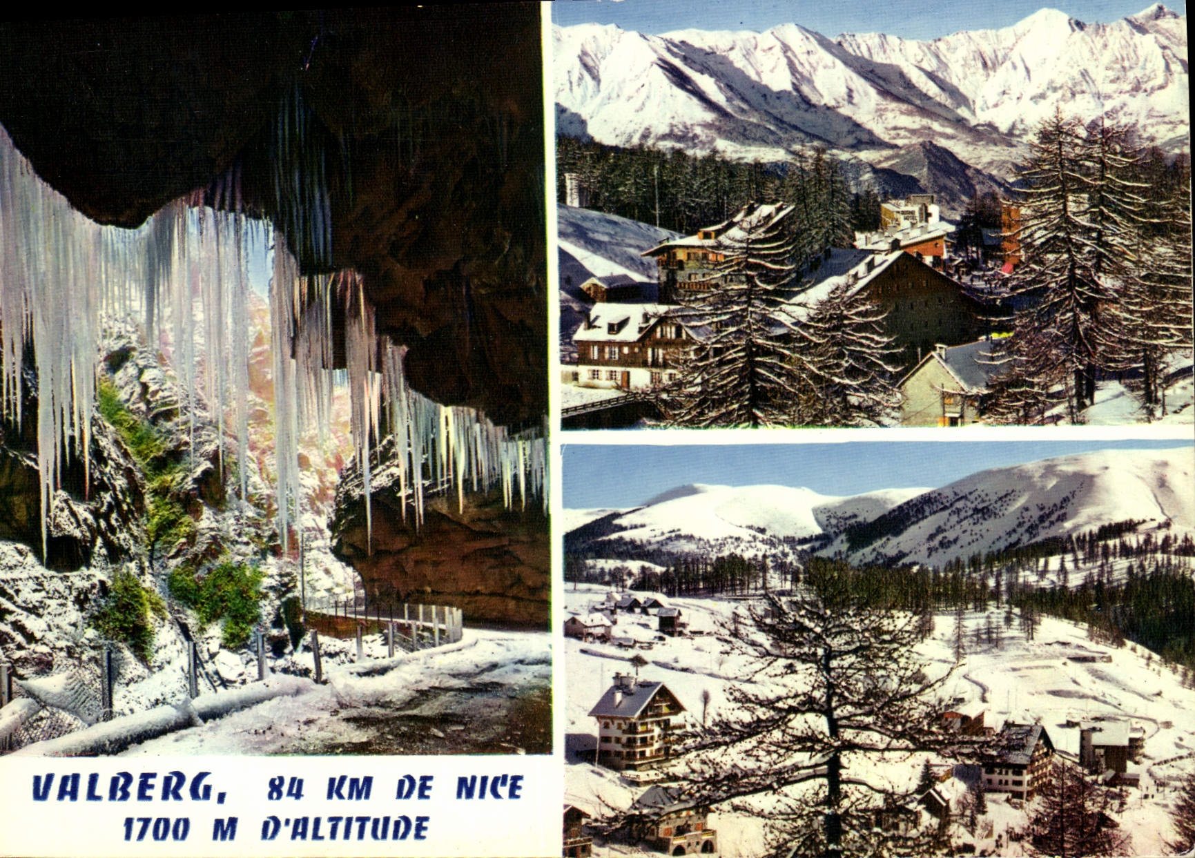 CPM Les Alpes Maritimes la route des Gorges du Cians en hiver Valberg vue generale et la Chaine du S