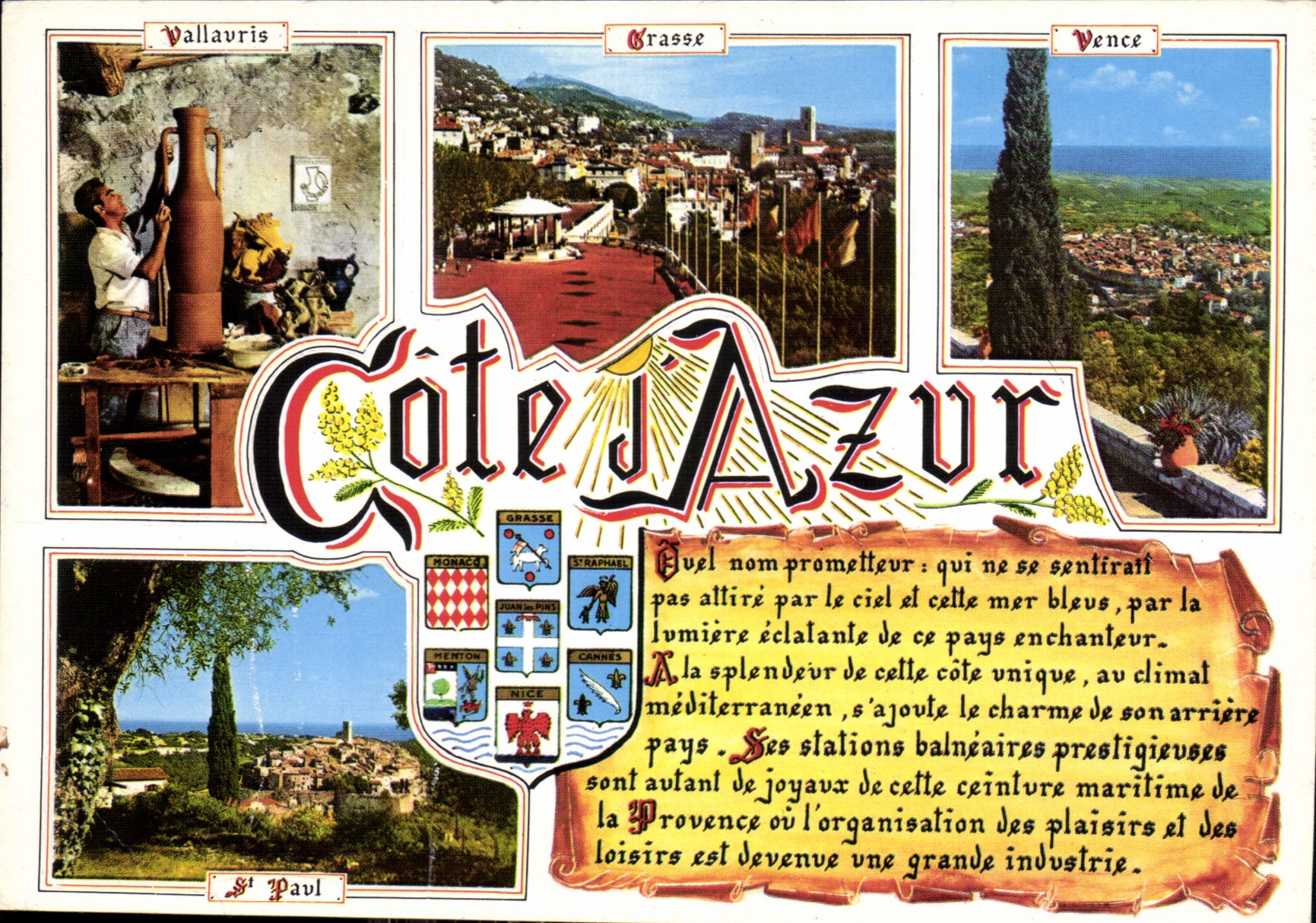 CPM La Cote d'Azur et son arriene pays