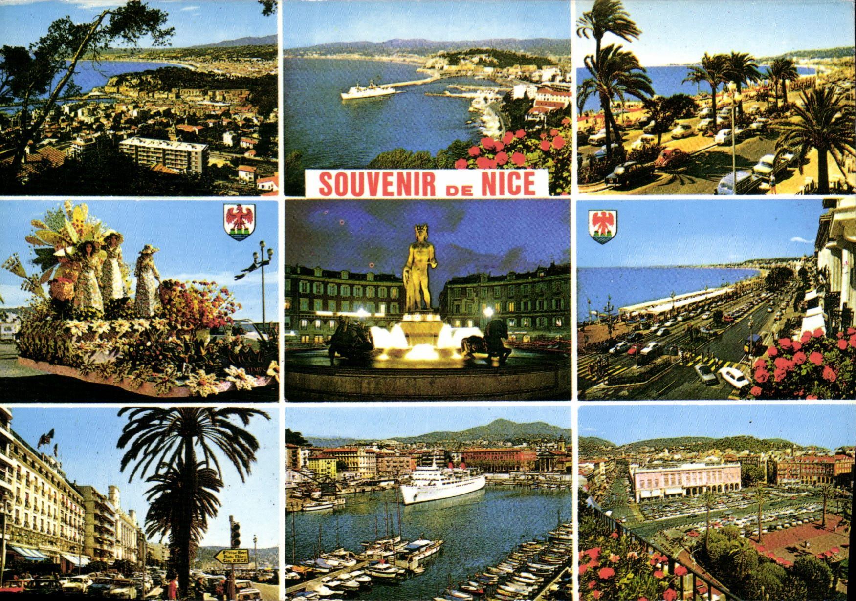 CPM La Cote d'Azur Nice Alpes Maritimes vue generale sur le Port Sortie de batheau la promenade des 