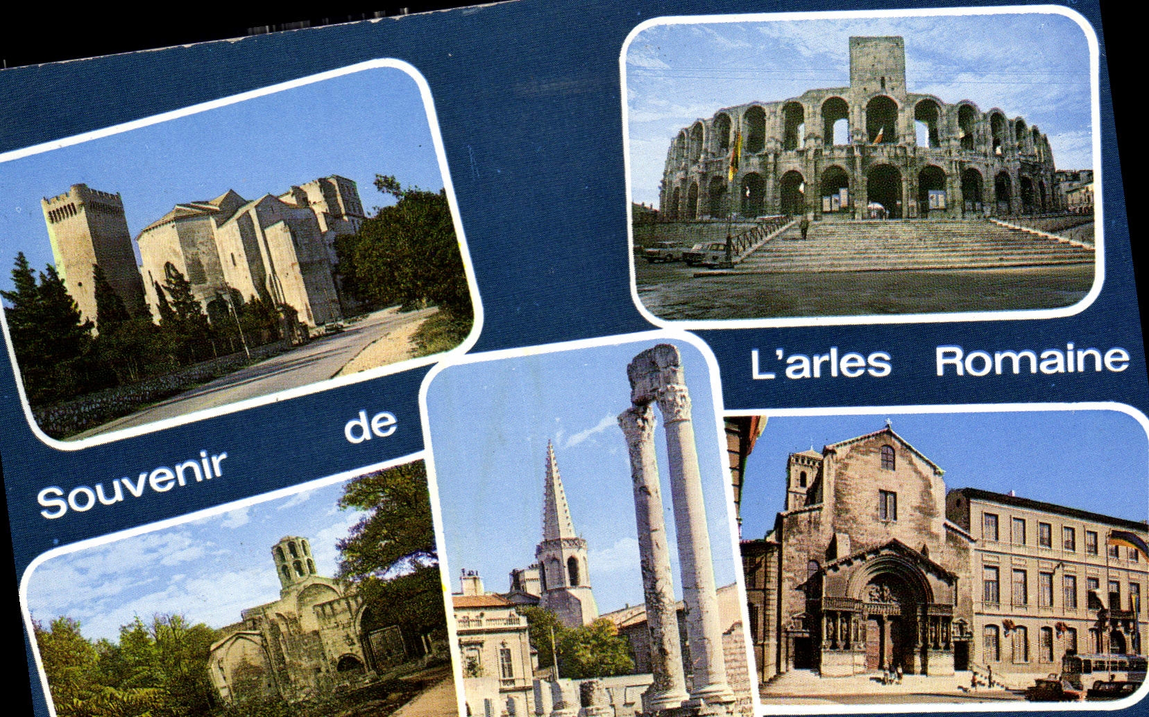 CPM Arles Bouches du Rhone l'Arles Romaine Abbaye de Montmajour Les Arenes Les Alyscamps le Theatre 