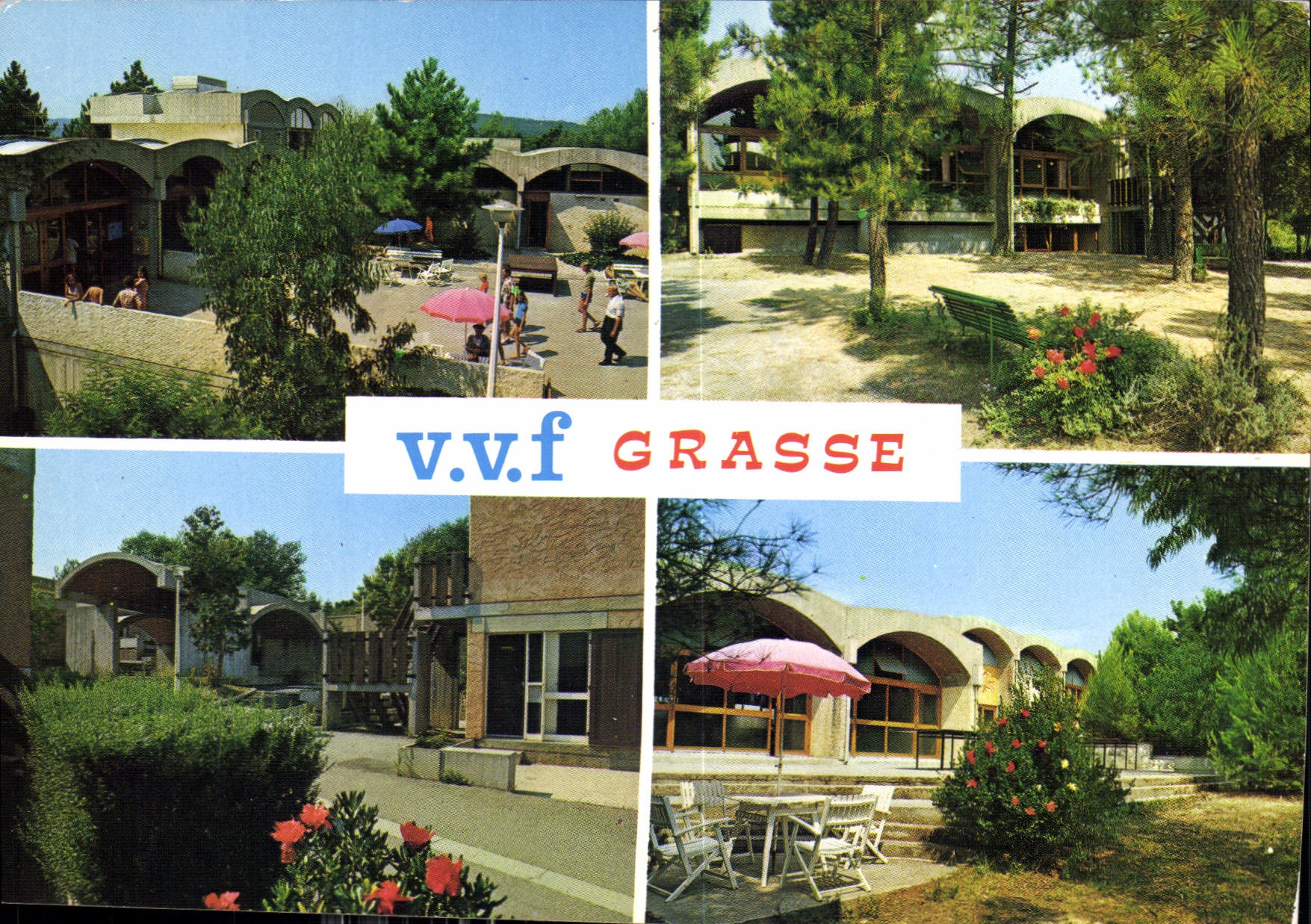 CPM Village vacances familles Grasse Alpes Maritimes le Pavillon de reception le restaurant architec