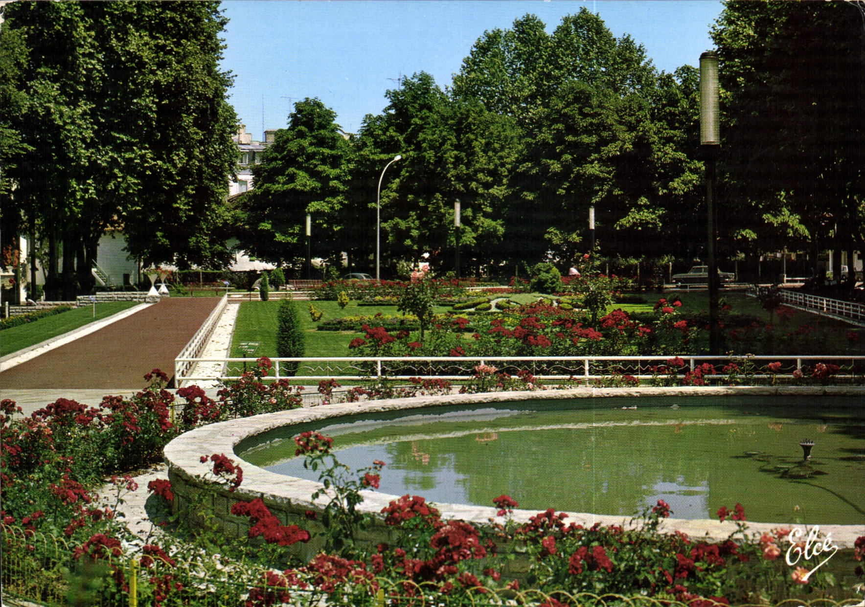 CPM Dax Landes Les Jardins flouris sur les bords de l'Adour et le nouveau bassin