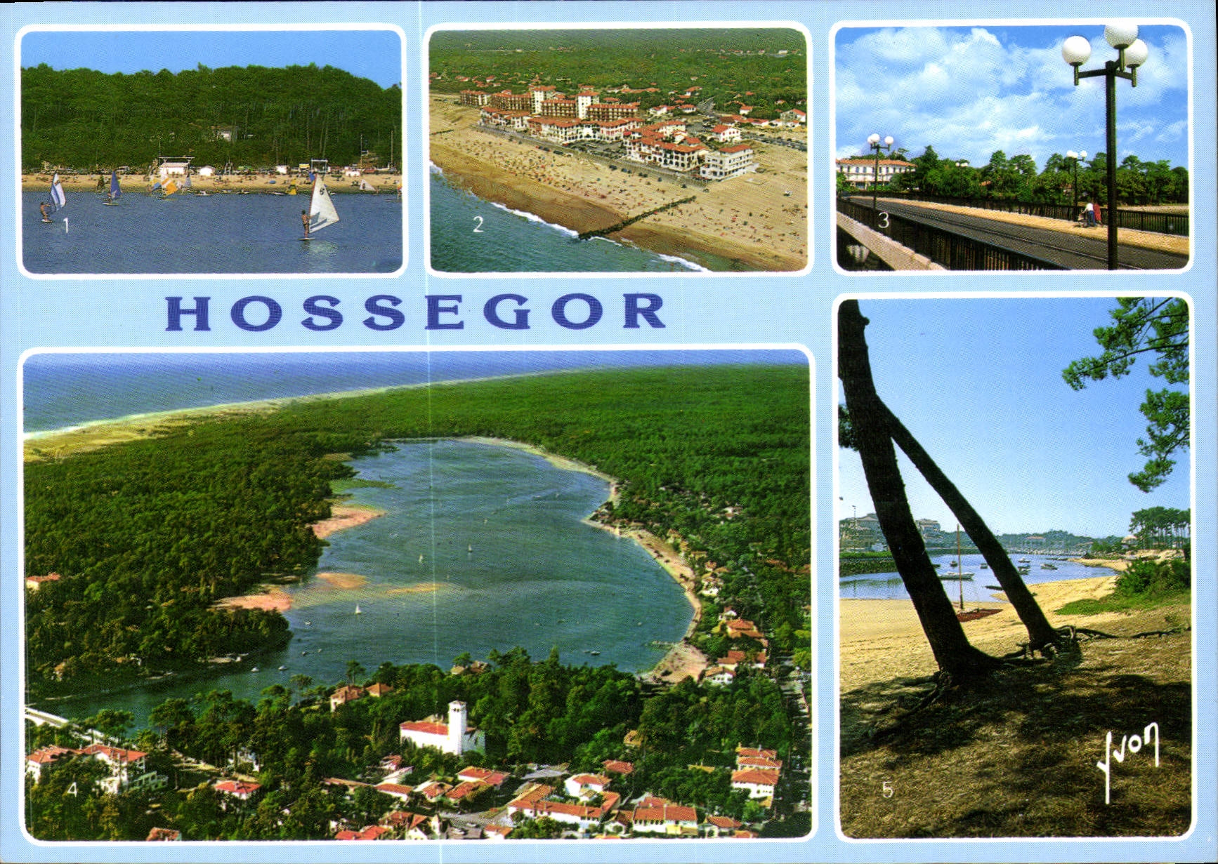 CPM Couleurs et lumiere de France Hossegor Landes le Lac Hossegor Plage le Pont sur le Canal Le Lac