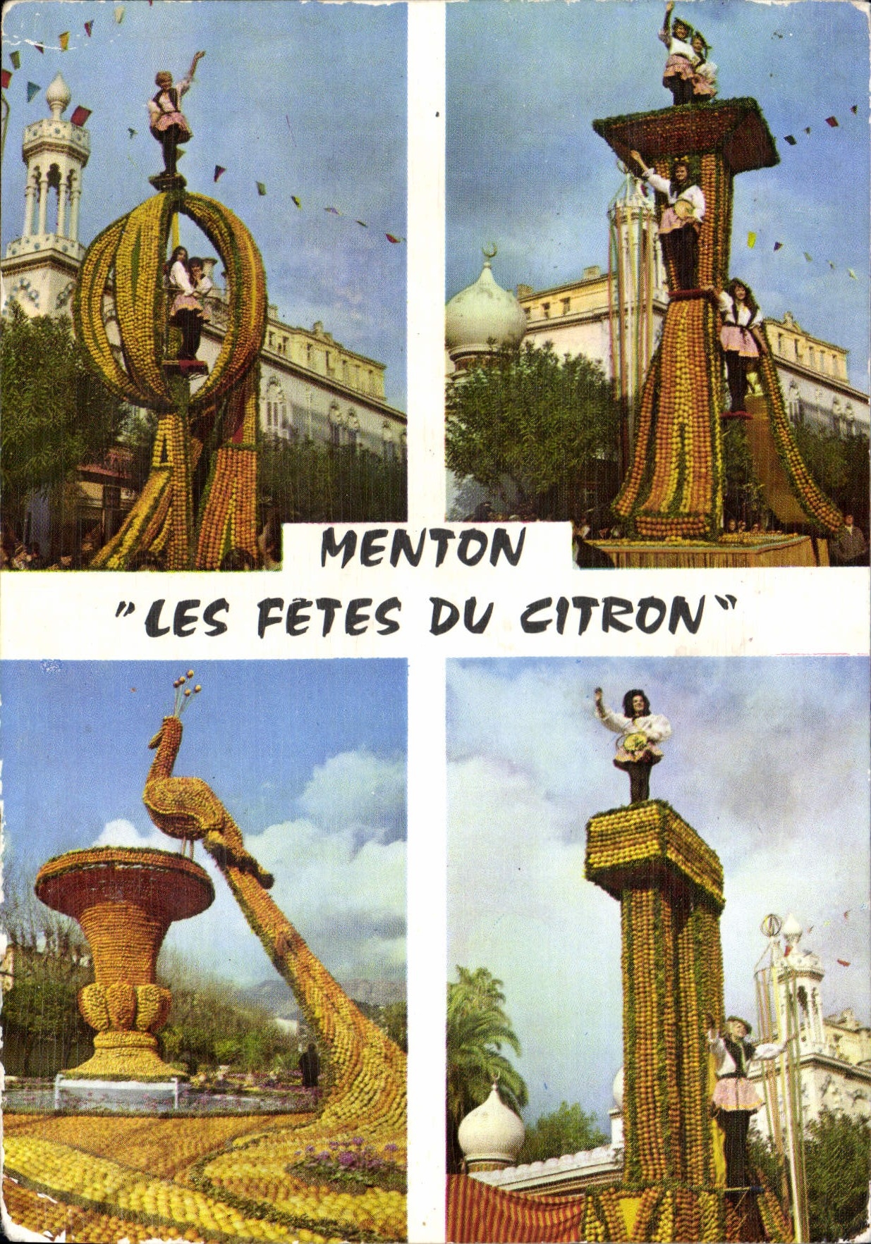 CPM Les Sites Merveilleux de la Cote d'Azur Menton Les Jardins pendant les Fetes du Citron 