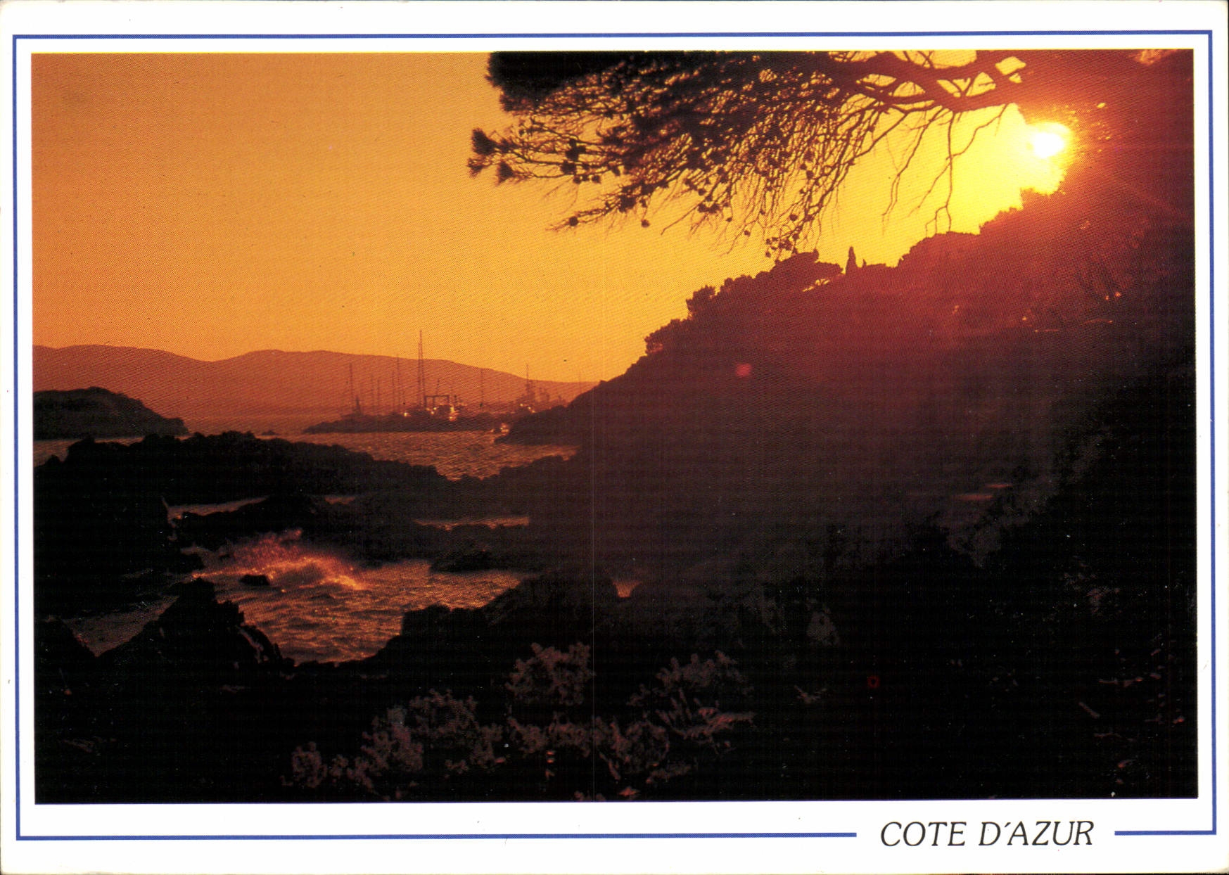 CPM La Cote d'Azur Coucher de soleil mediterraneen