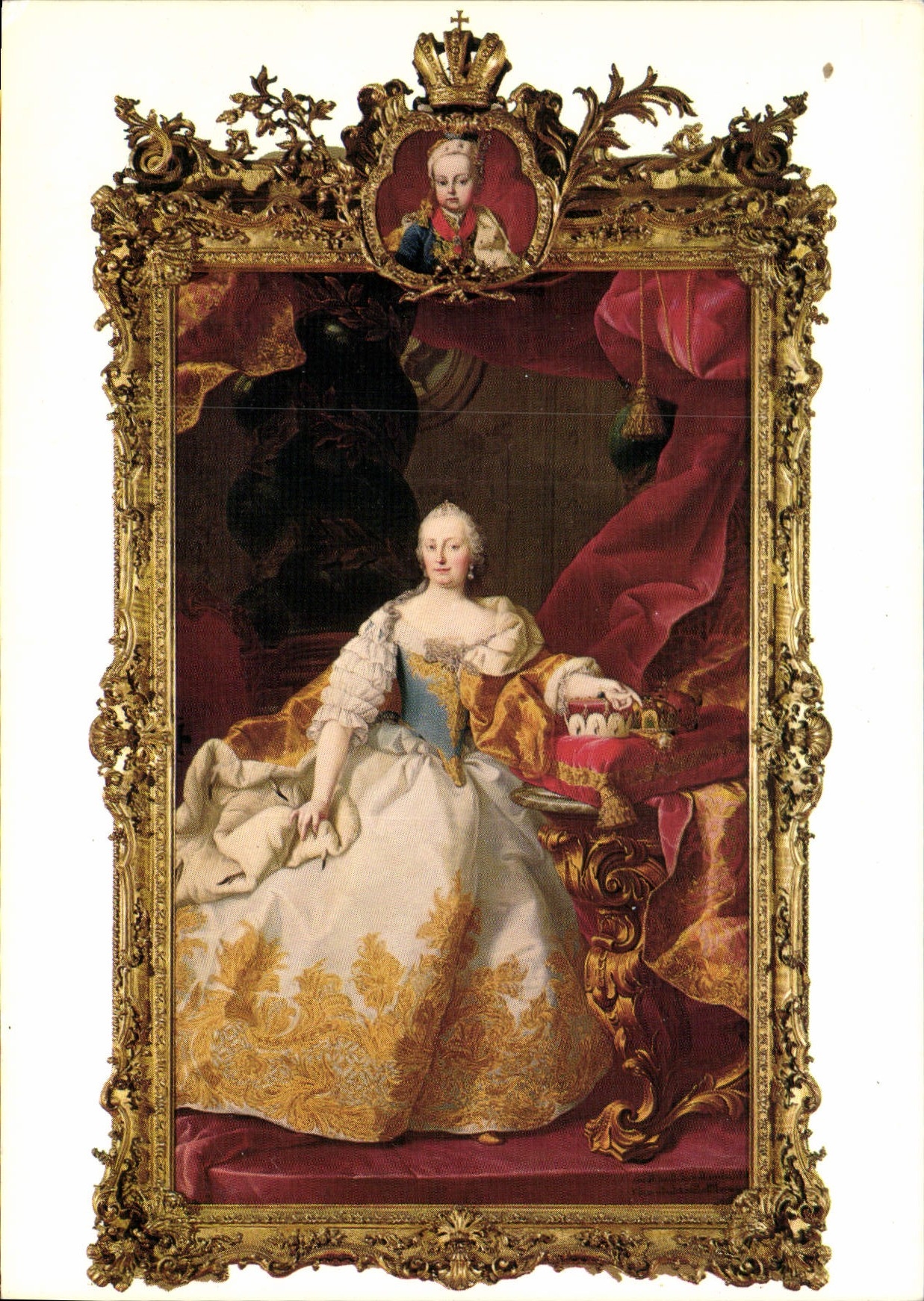 CPM Maria Theresia daruber Joseph II Historisches Museum Wien 