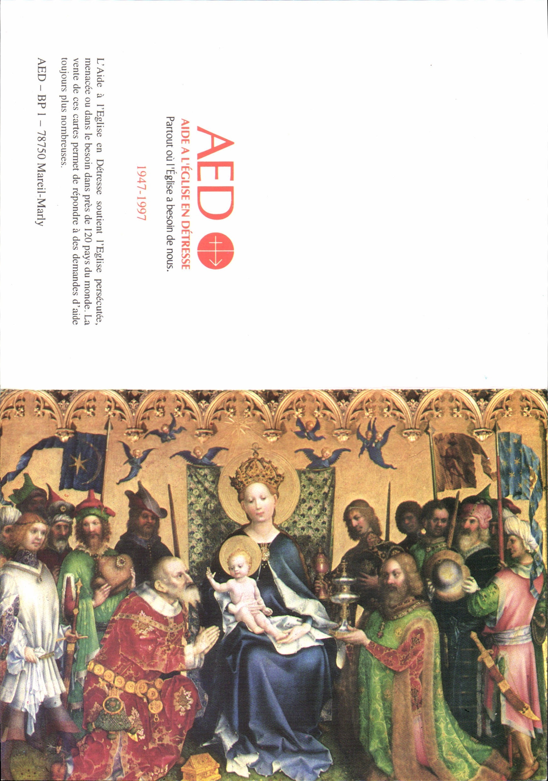 CPM Adoration des Mages Stephan Lochner 15 siecle 