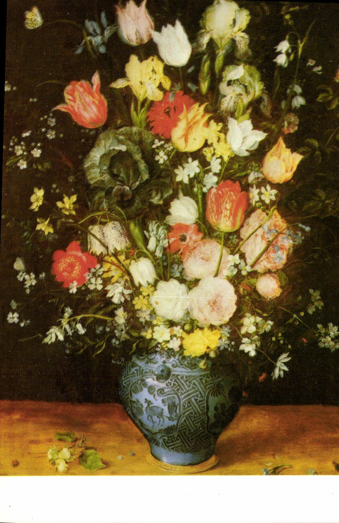 CPM Kunsthistorisches Museum Wien Jan Brueghel d A Bouquet de fleurs dans une vase bleu 
