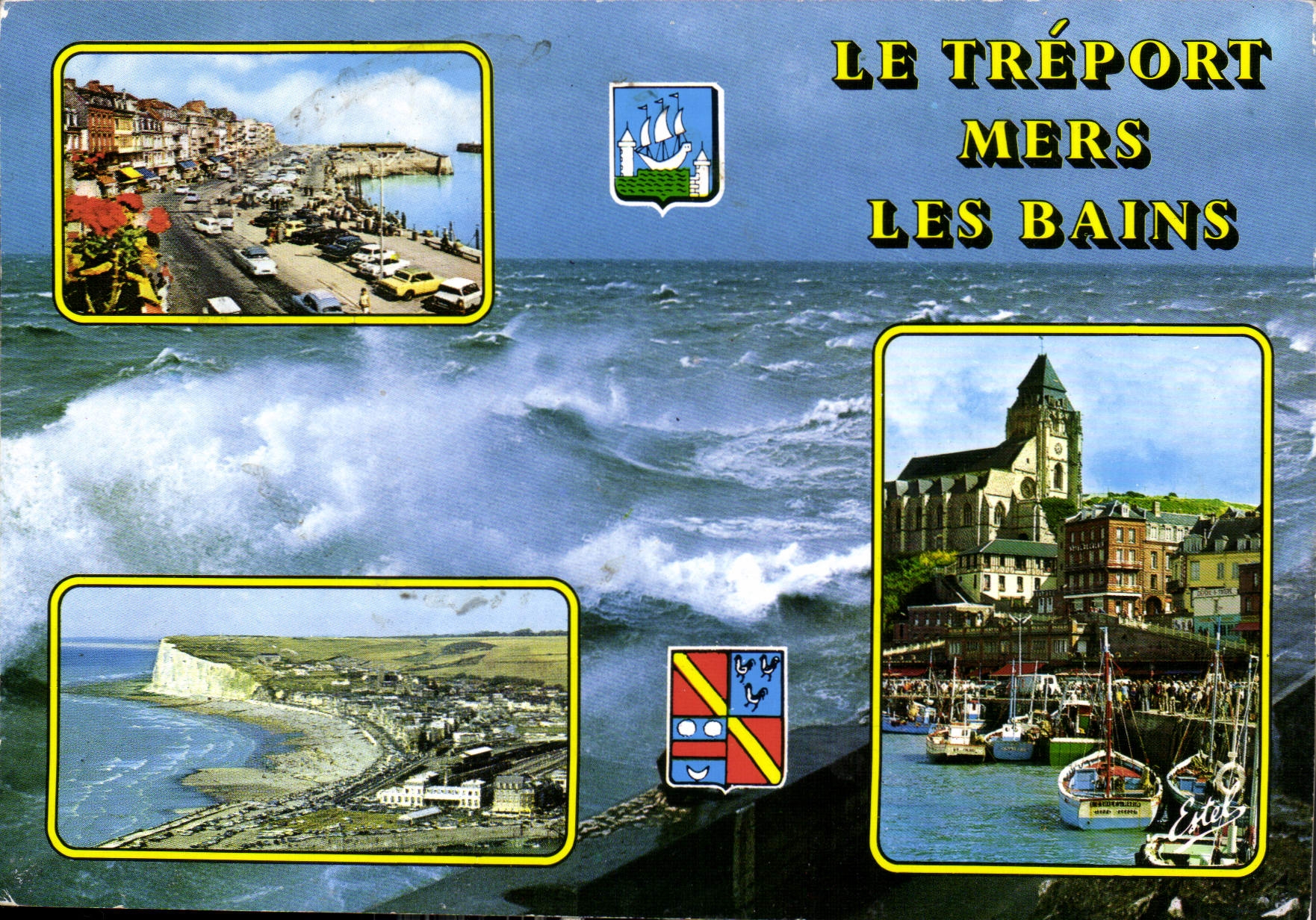 CPM Le Treport Mers le quai Francois I Vue generale l'Eglise Saint Jacques 