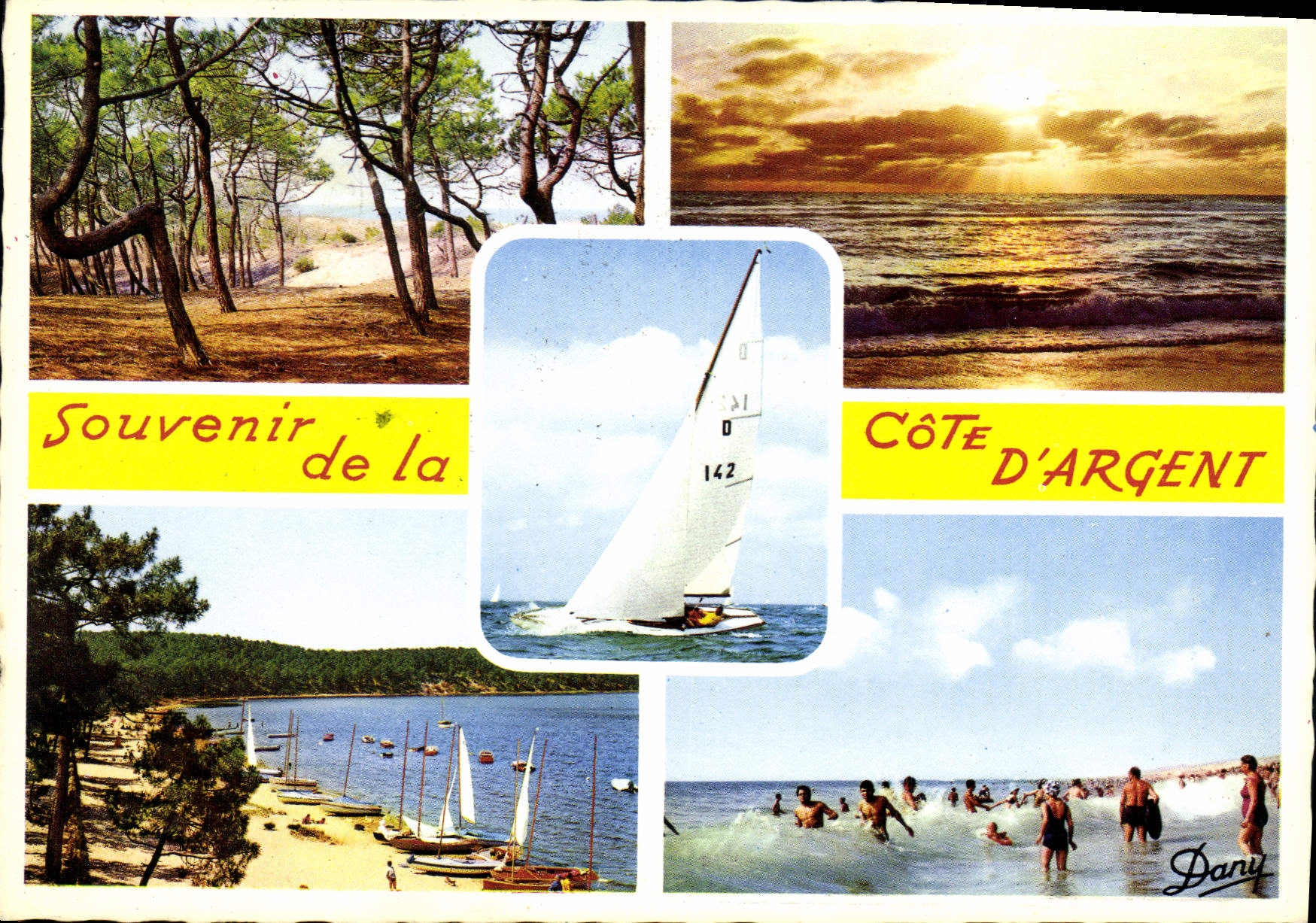 CPM Souvenir de la Cote d'Argent Bateau