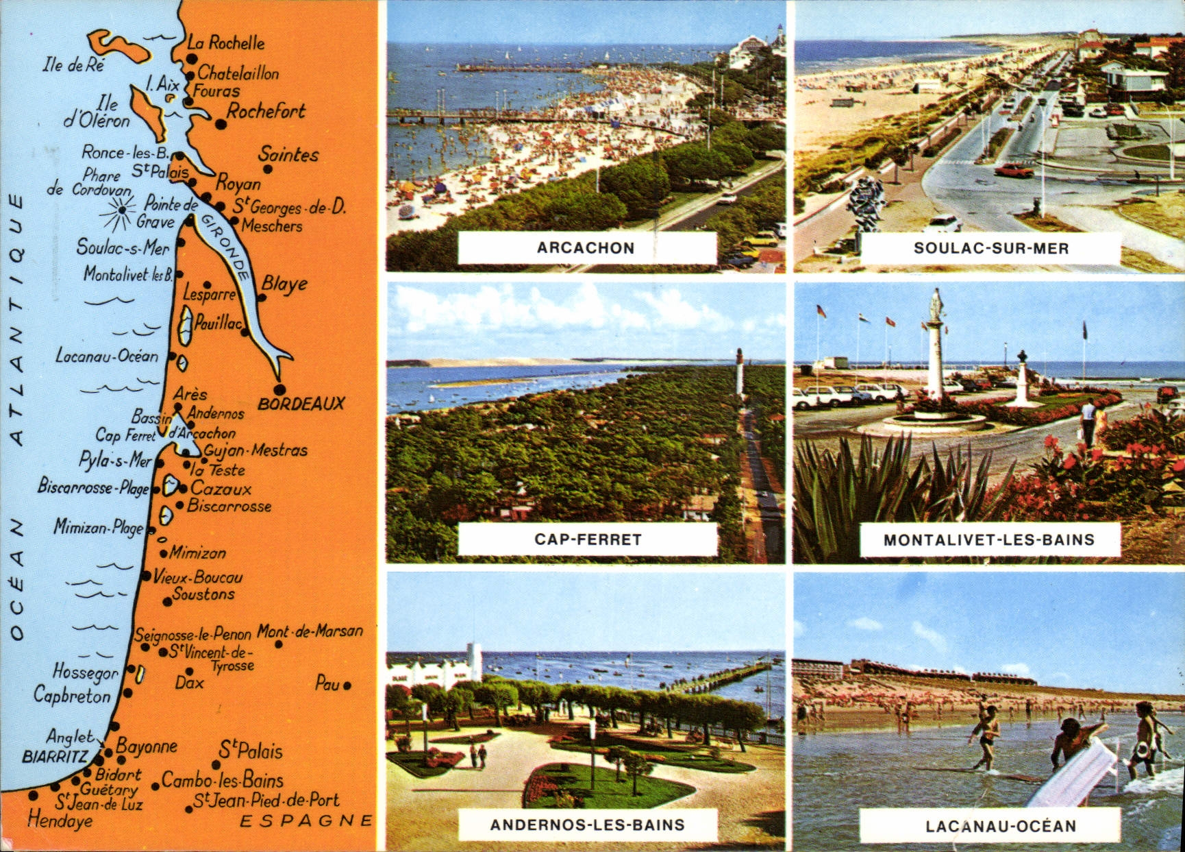 CPM Couleurs et Lumiere de france en Parcourant la Gironde Arcachon Soulac sur Mer Cap-Ferret Montal