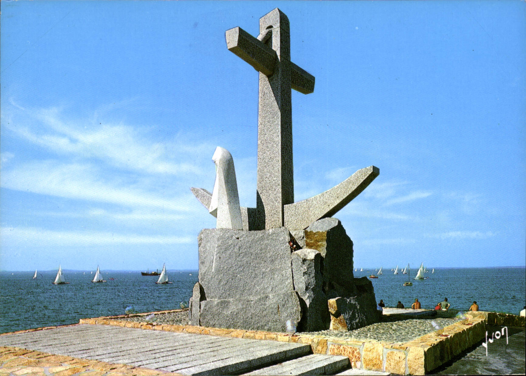 CPM Couleurs et Lumiere de France Arcachon Gironde Au Port de Plaisance le Monument 