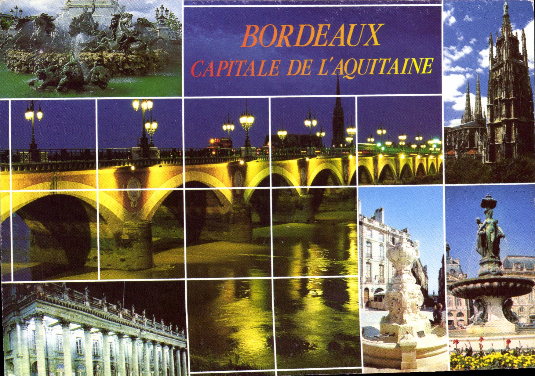 CPM Images de France Aquitaine Bordeaux Ambiance et reflets sur la Capitale de l'Aquitaine 