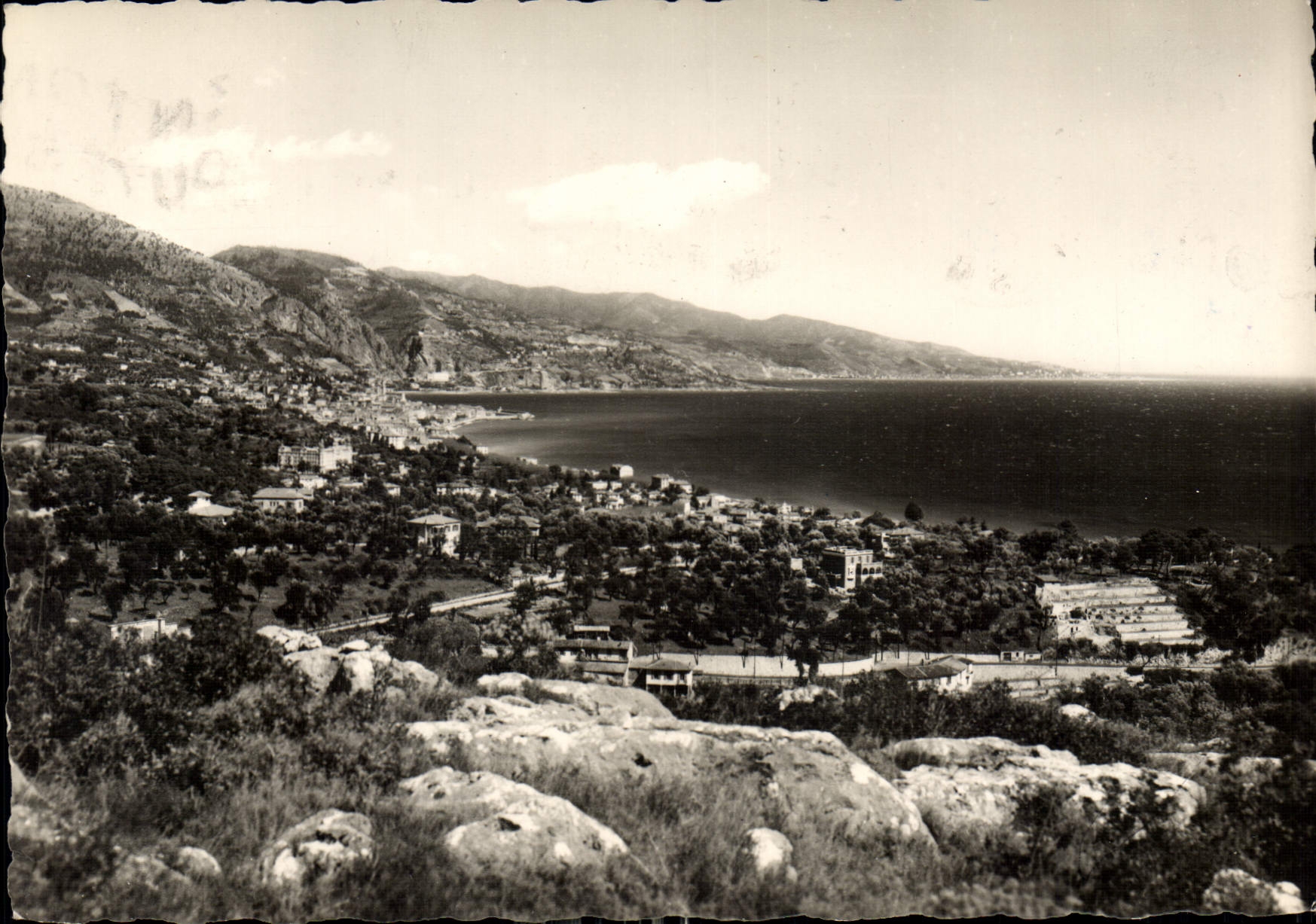 CPA Menton Vue generale et l'Italie 
