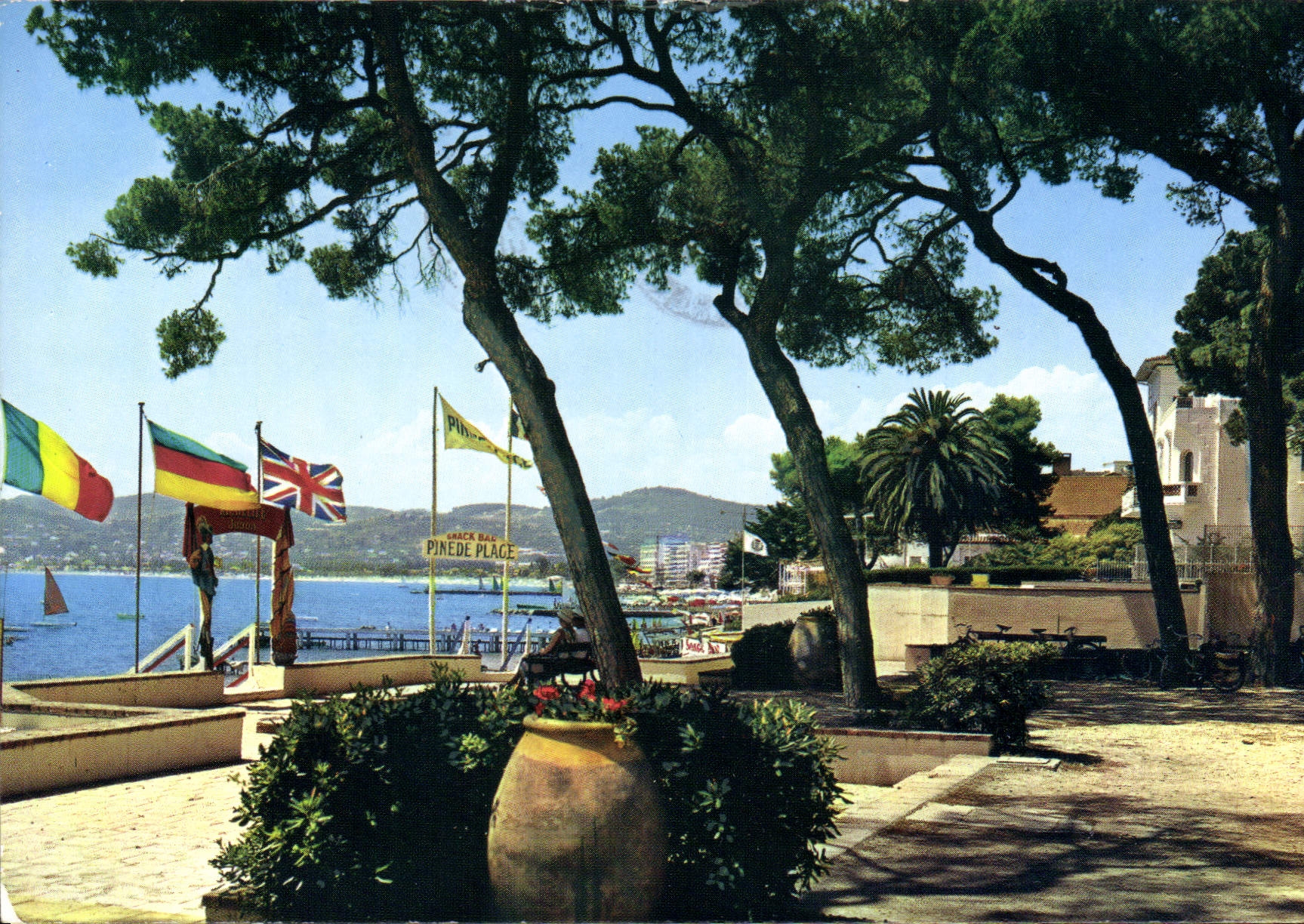 CPA la Cote d'Azur Juan les Pins la Pinede Snack Bar