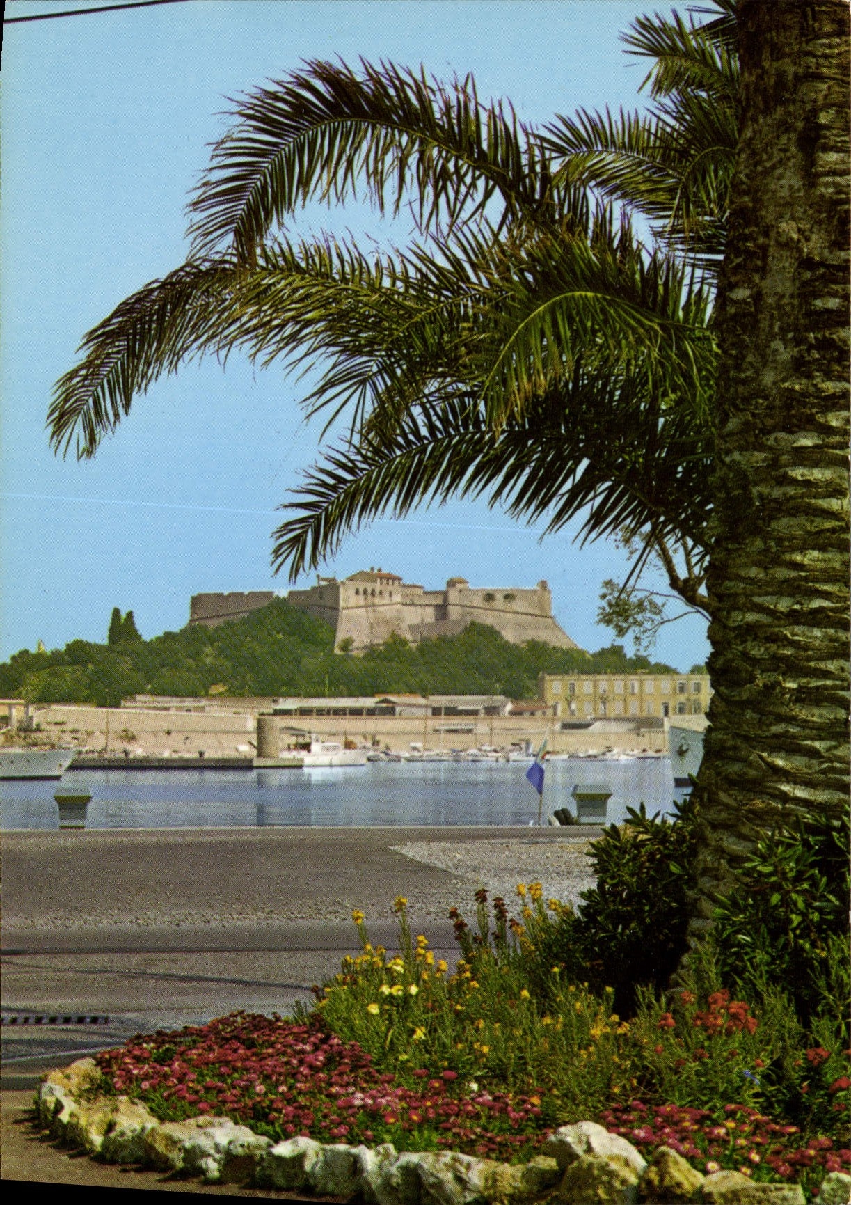 CPA Antibes un coin du nouveau Port et le Fort Carre