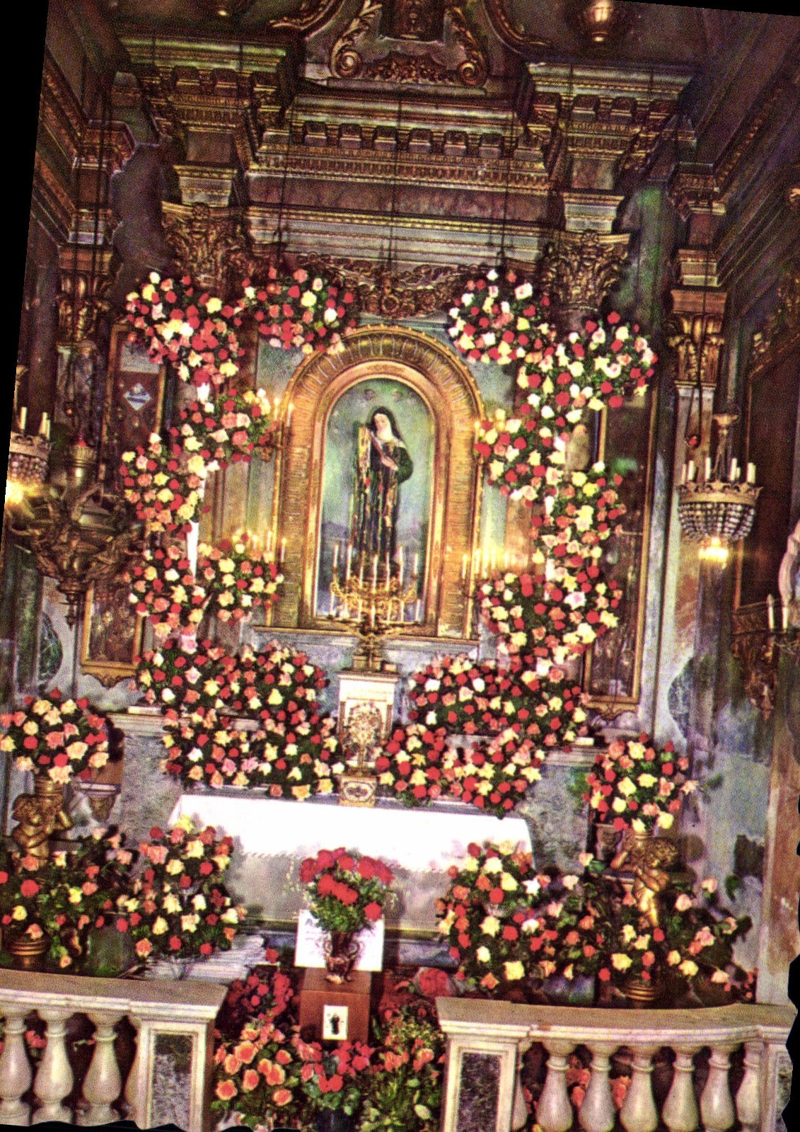 CPA Chapelle de Sainte Rita Nice Peres Oblats de la Vierge Marie Autel de Sainte Rita