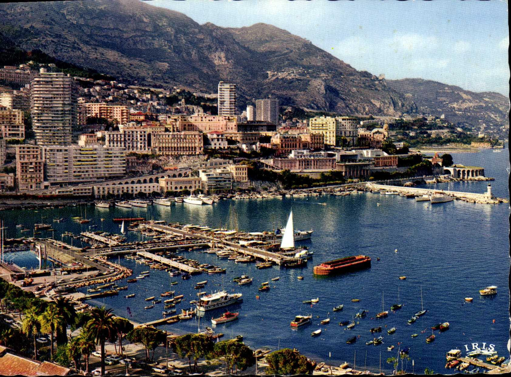 CPM Reflets de la Cote d'Azur Monaco Le Port et Monte Carlo