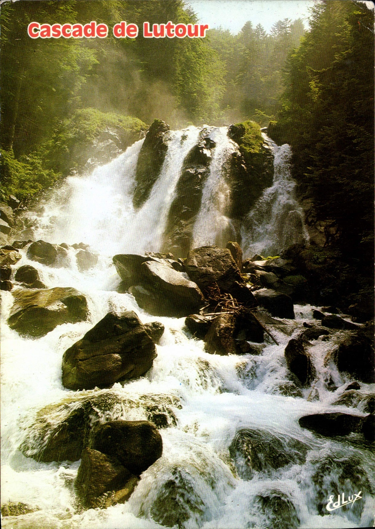 CPM Hautes Pyrenees Environs de Cauterets La Cascade de Lutour