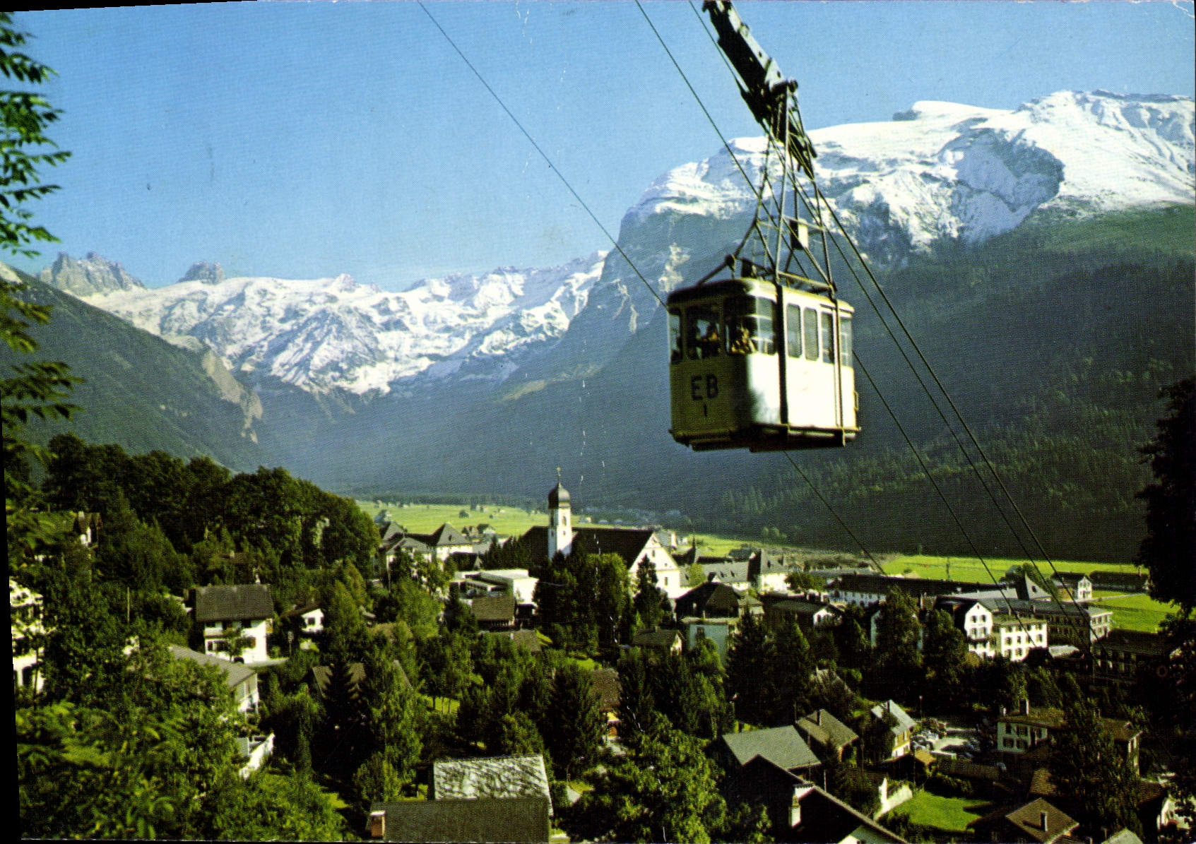 CPM Sommer und Winterkurort mit Luftseilbahn Brunni Teleferique