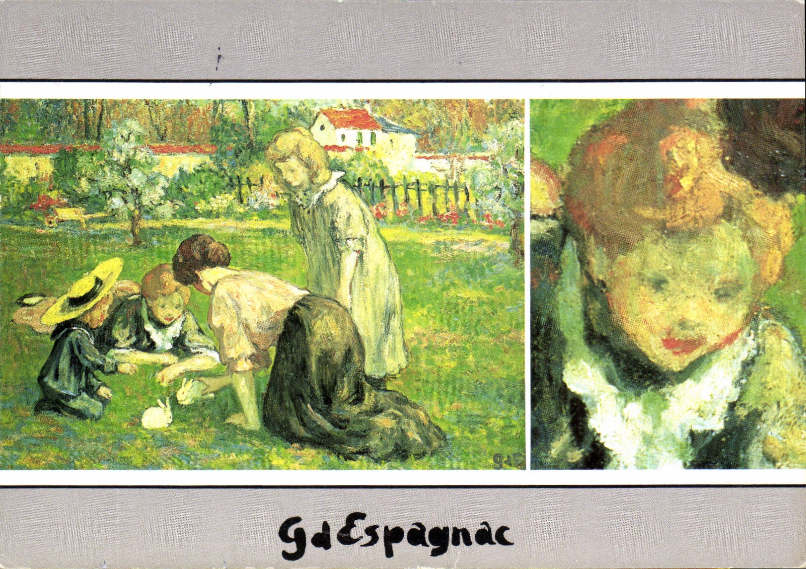 CPM D'Espagnat des lapins blancs 