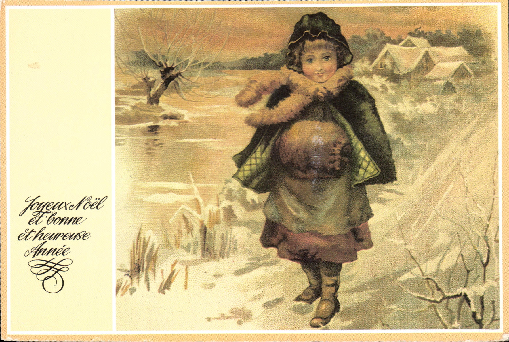 CPM Joyeux Noel et Bonne et Heureuse Annee 