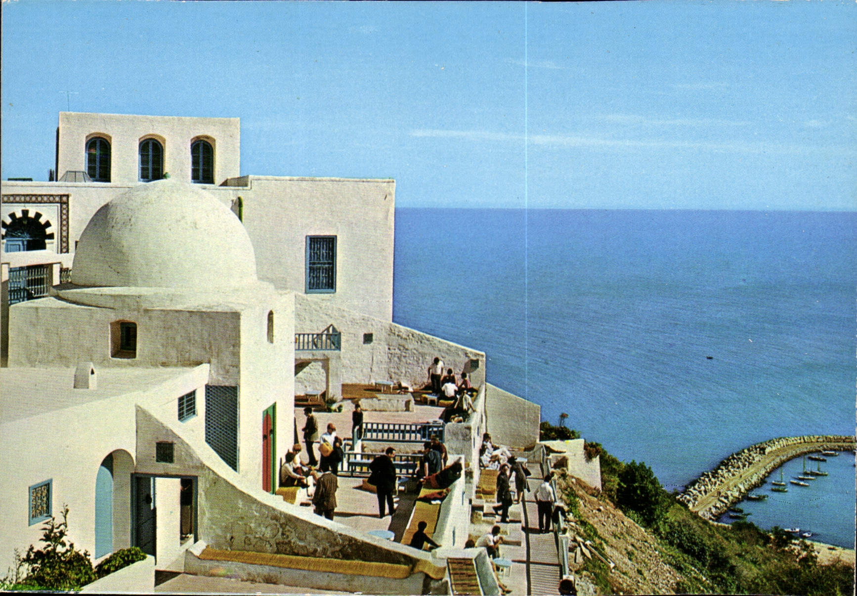 CPM Sidi Bou Said Cafe Sidi Chebaan Kahia rue de Marseille Tunis 