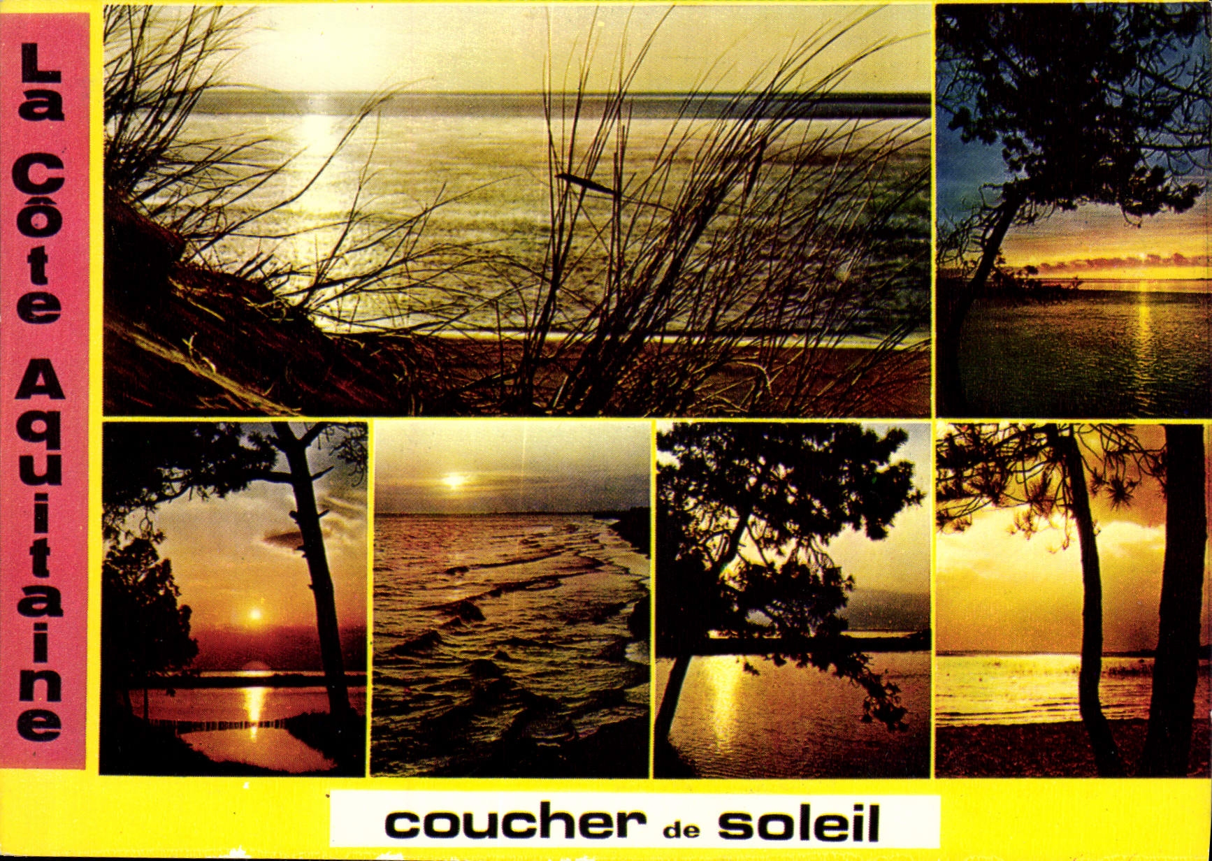 CPM La Cote Aquitaine Coucher de Soleil 